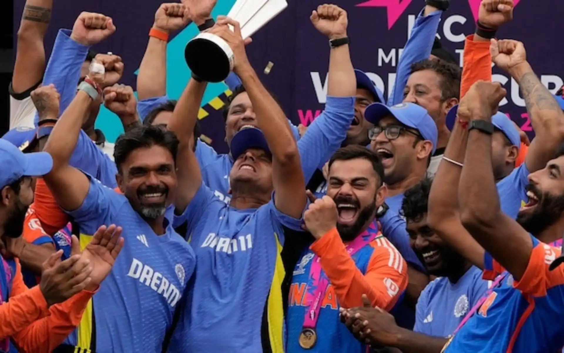 Rahul Dravid With T20 WC Trophy- (X.com)