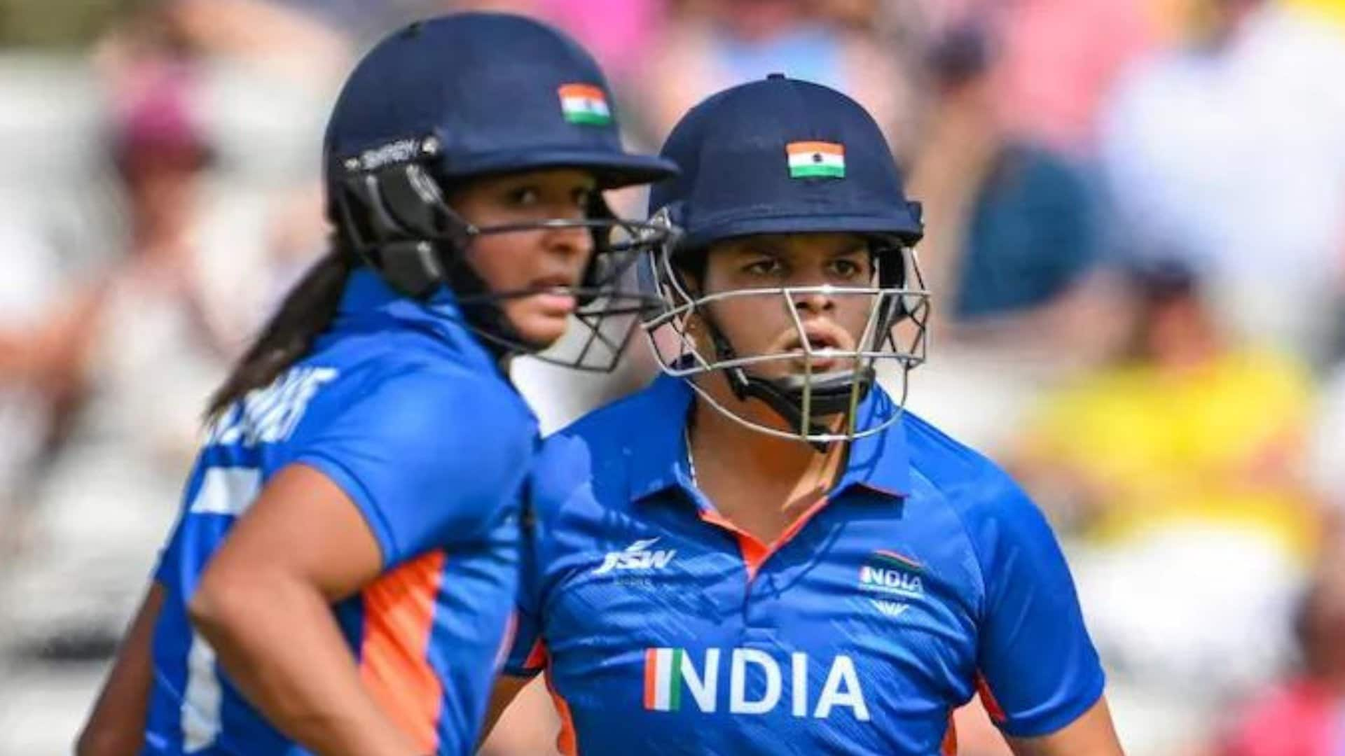 Harmanpreet Kaur and Shafali Verma in action (X.com)