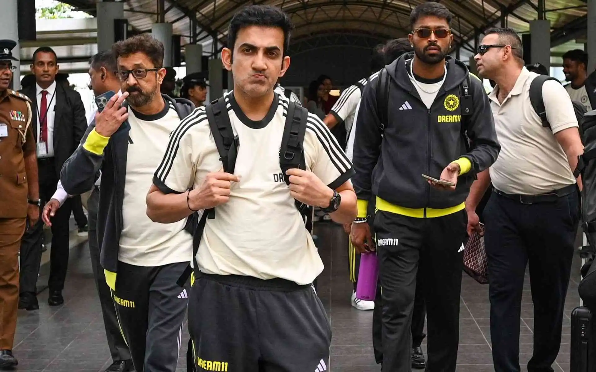 Gautam Gambhir with Indian team in SL (X.com)