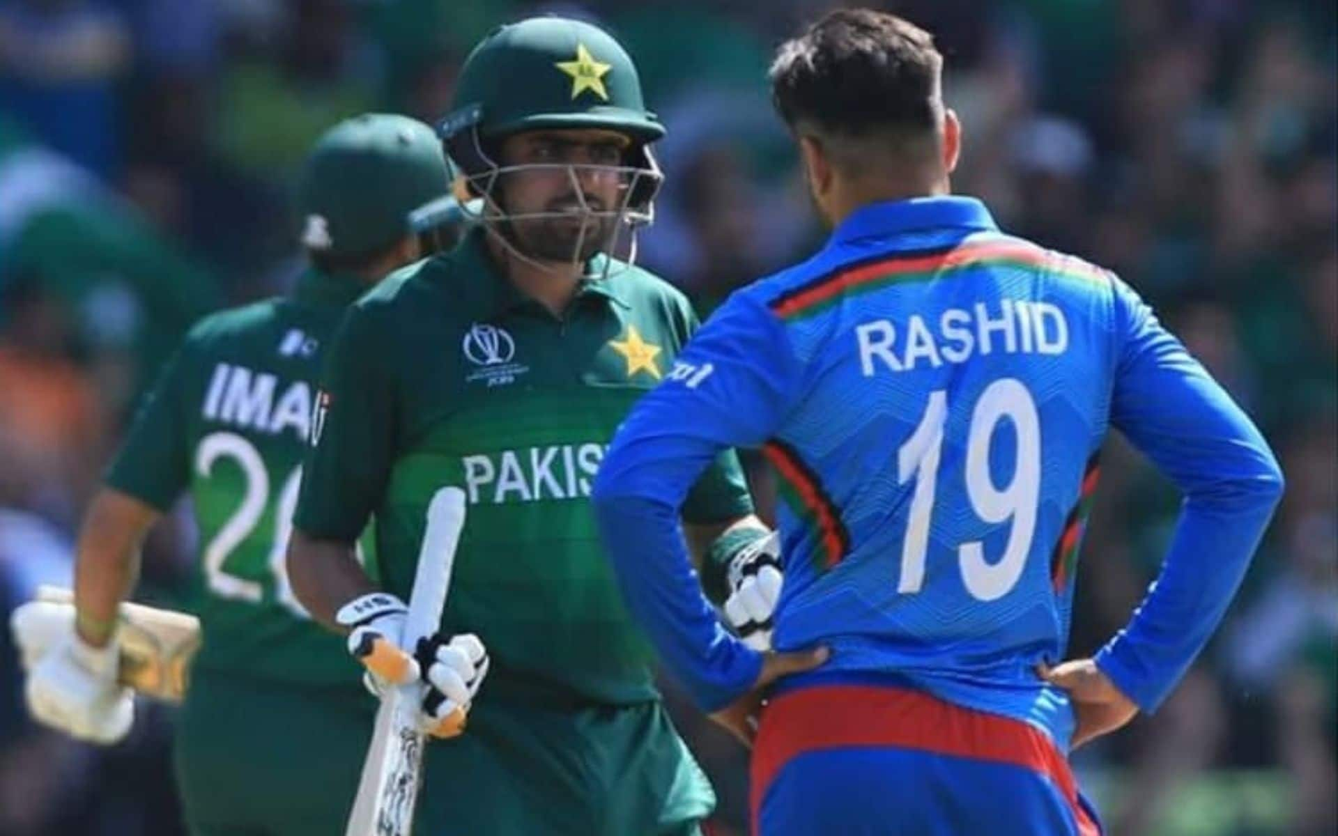 Babar Azam, Rashid Khan having a chat (X.com)