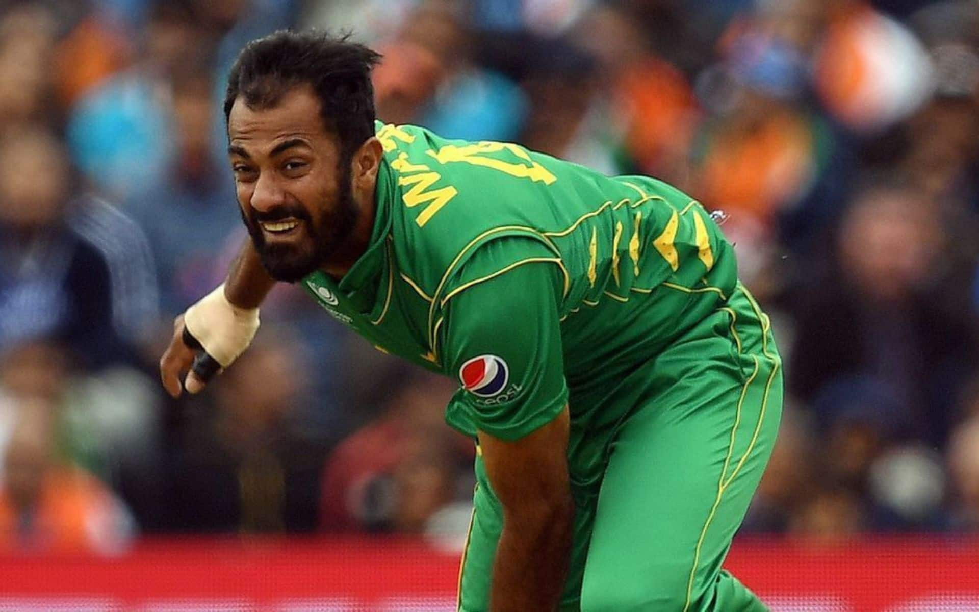 Wahab Riaz bowling during his playing days (X.com)