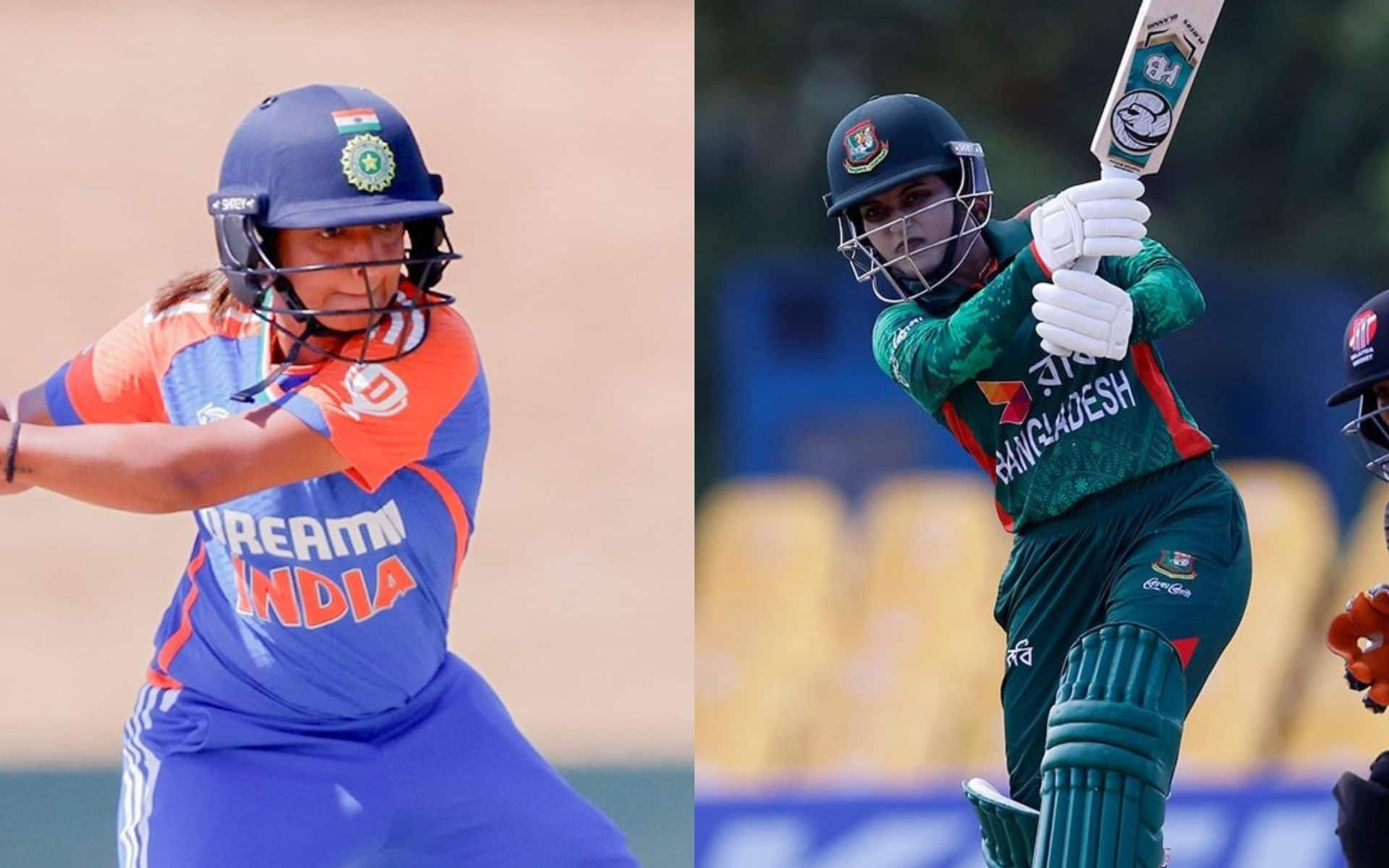 Harmanpreet Kaur and Nigar Sultan during the Women's Asia Cup 2024 [X]