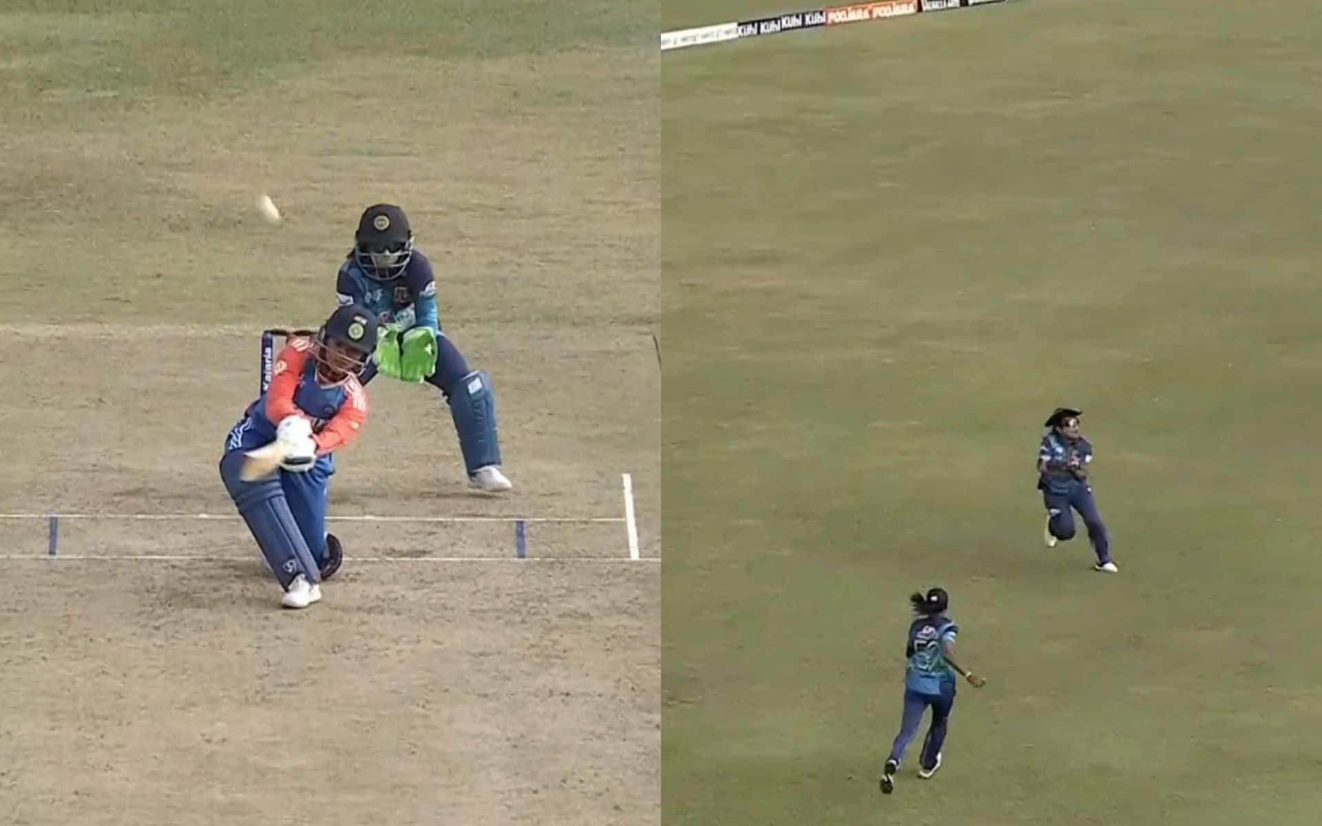 Smriti Mandhana's wild slog vs SL (X.com)