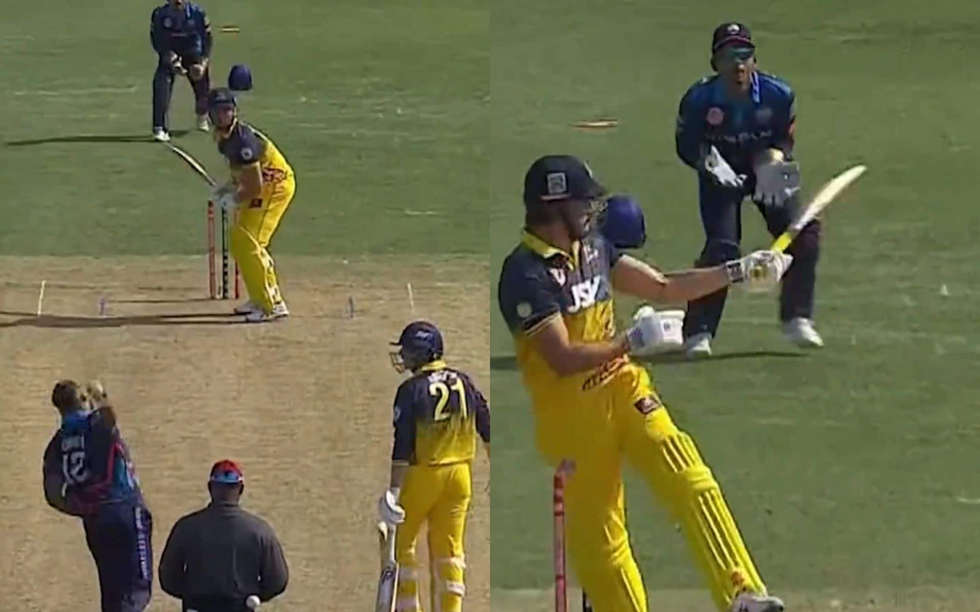 Marcus Stoinis' one-handed six (X.com)