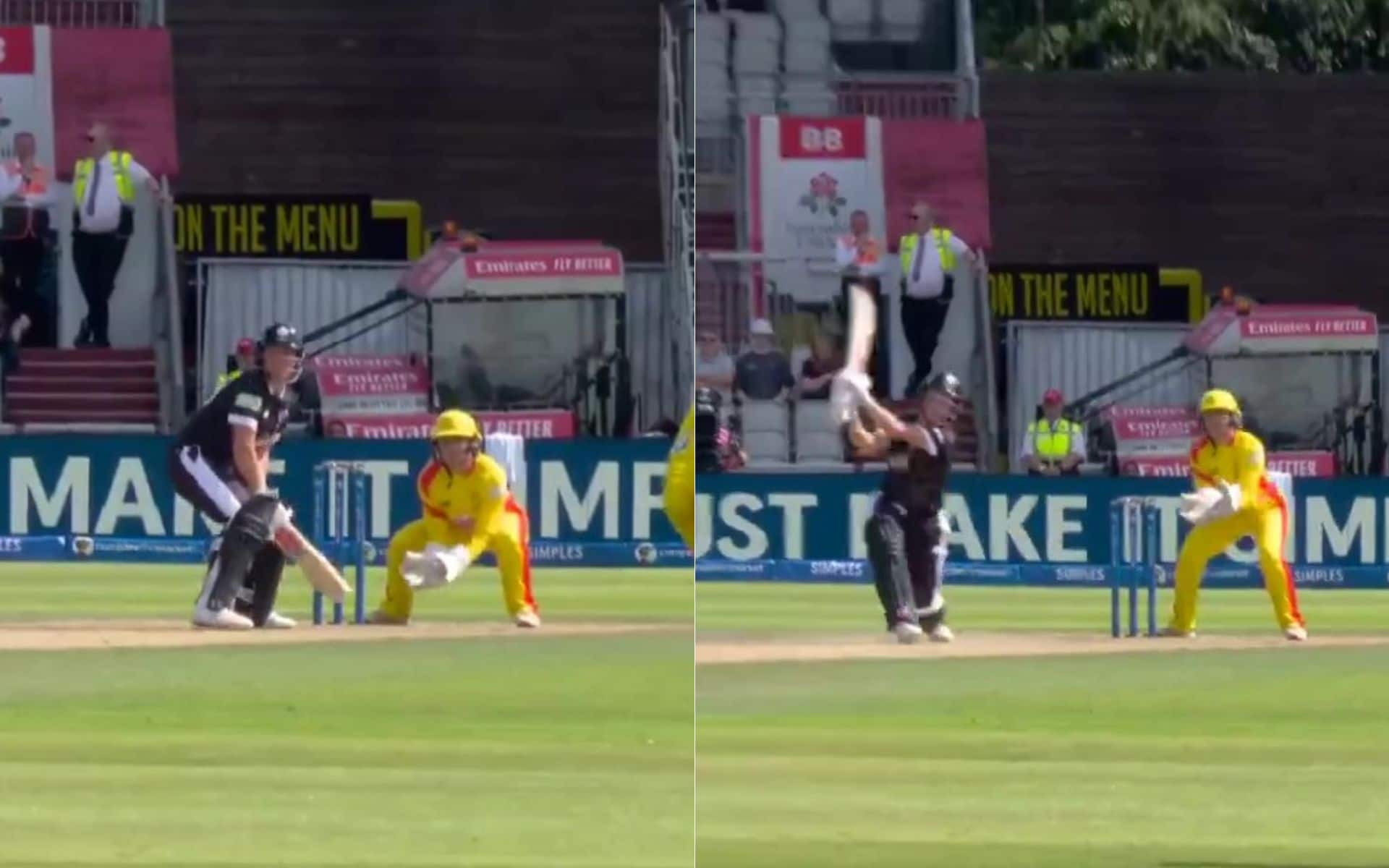 Beth Mooney smashed a stunning six off Ashleigh Gardner (Twitter)