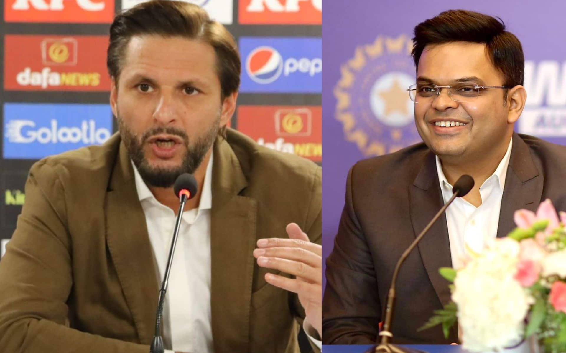 Shahid Afridi and Jay Shah- (X.com)