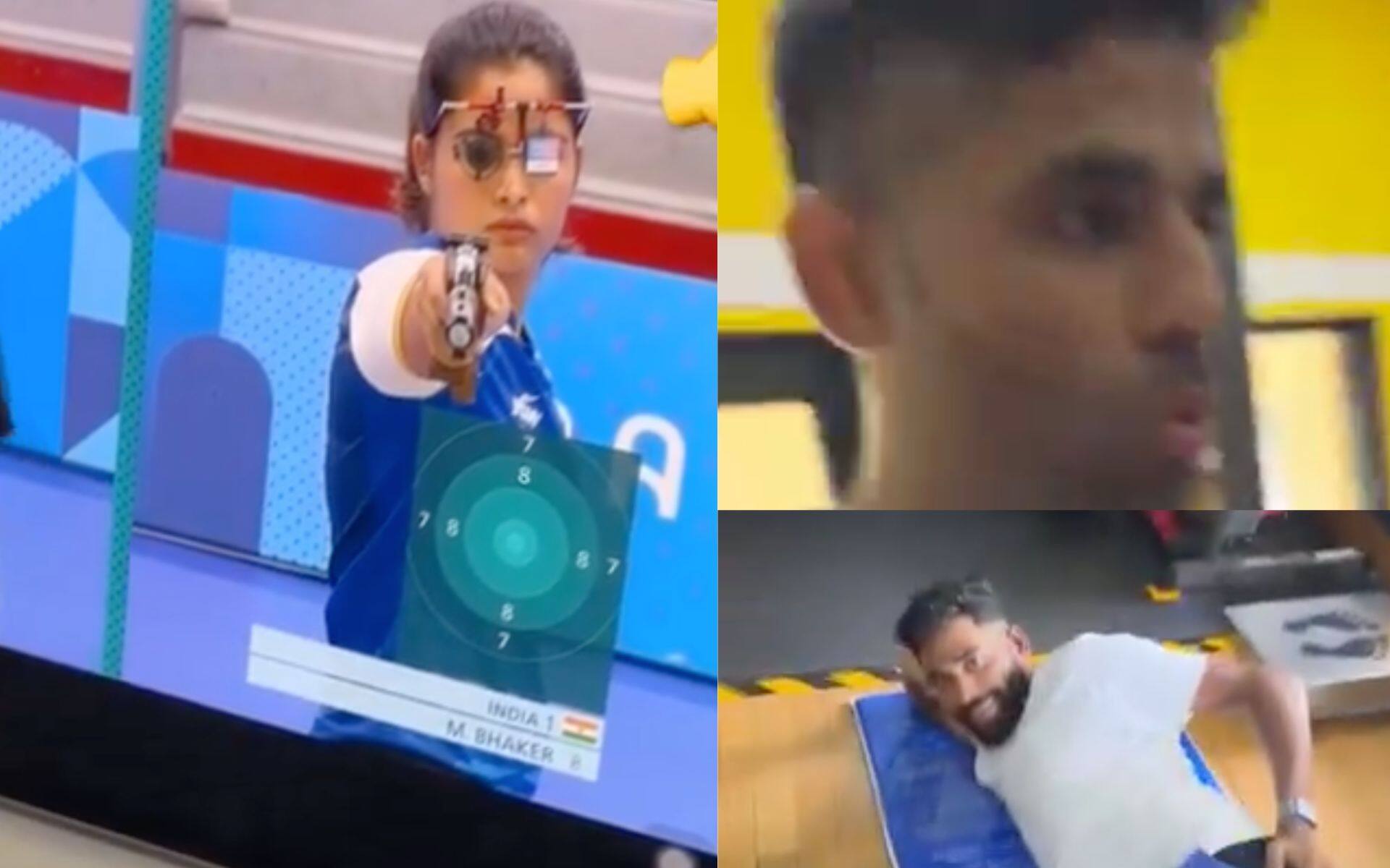 Indian players watching Olympics (X.com)