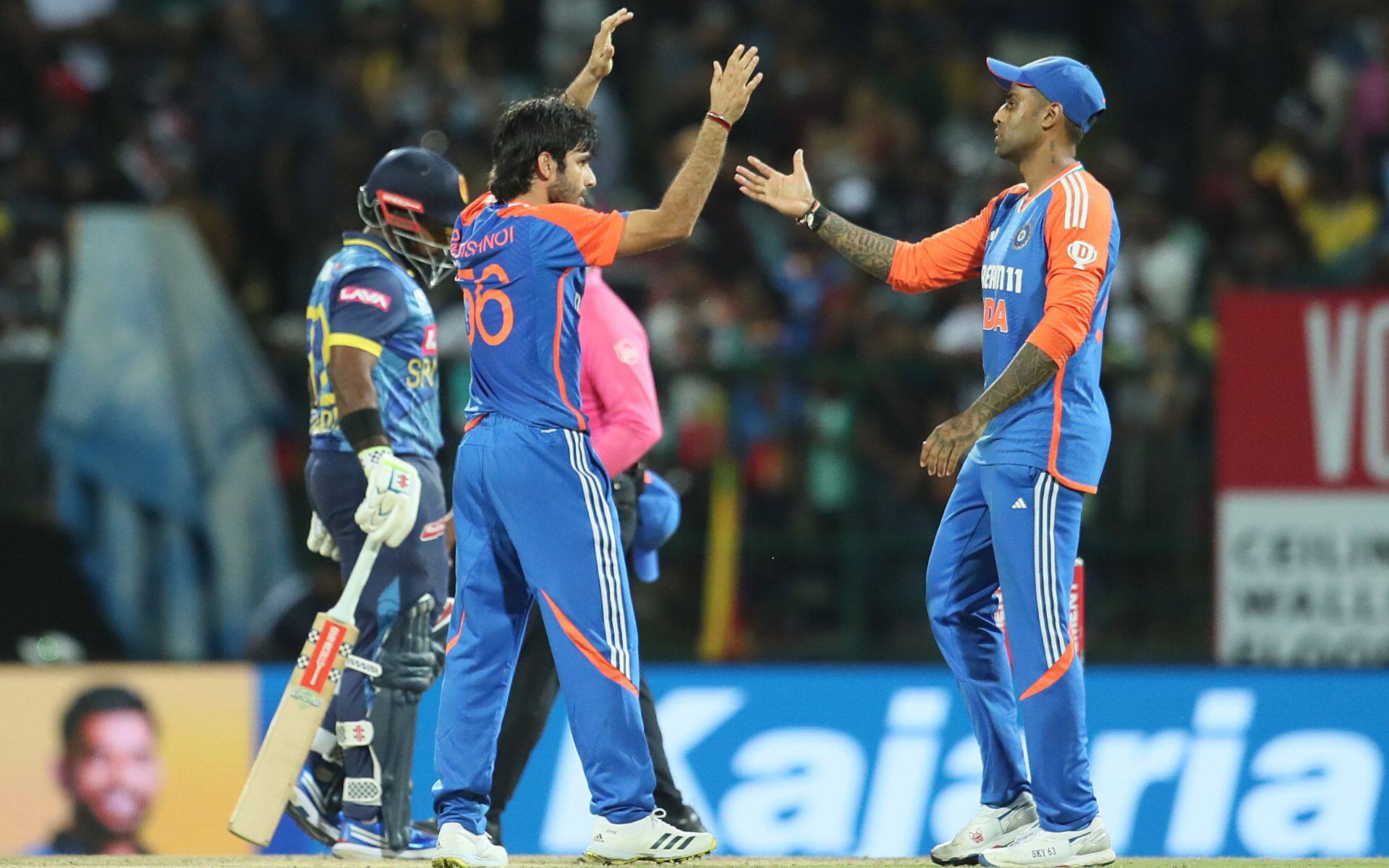 India and Sri Lanka during the 2nd T20I of the series [X]