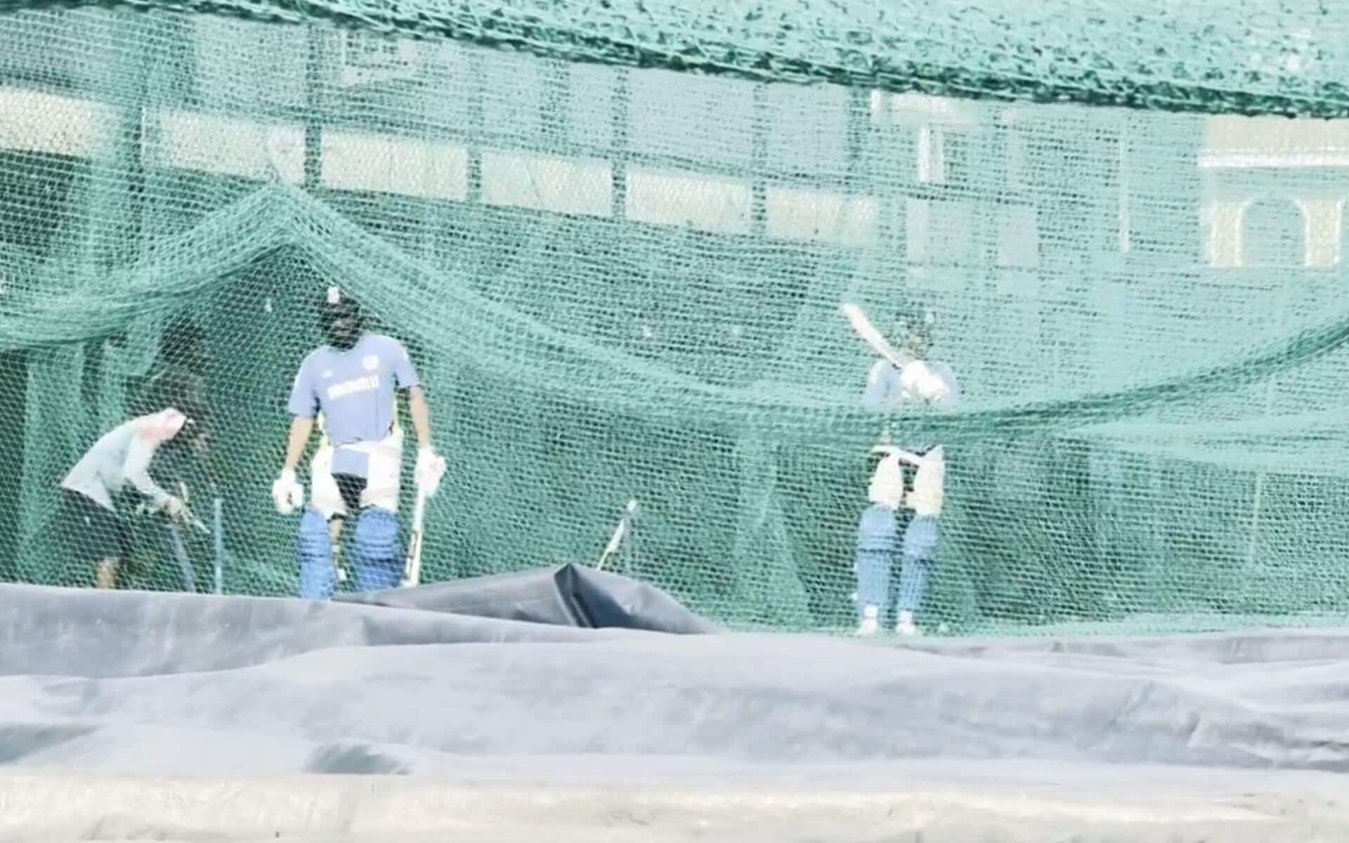 Rohit Sharma, Shreyas Iyer batting together in nets (X.com)