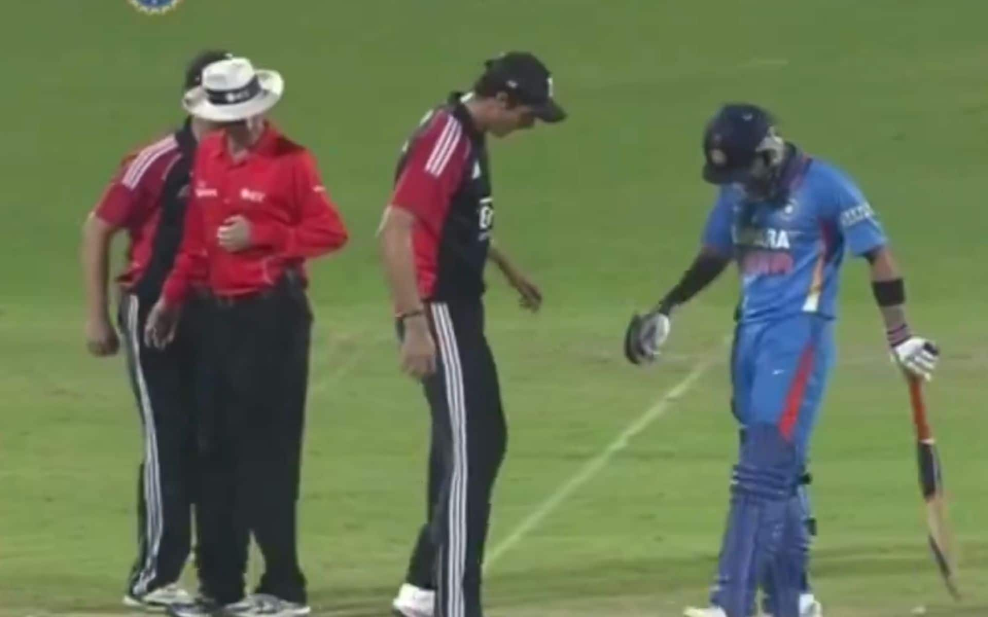 Virat Kohli got into a heated exchange with Allen-Trott (X.com)