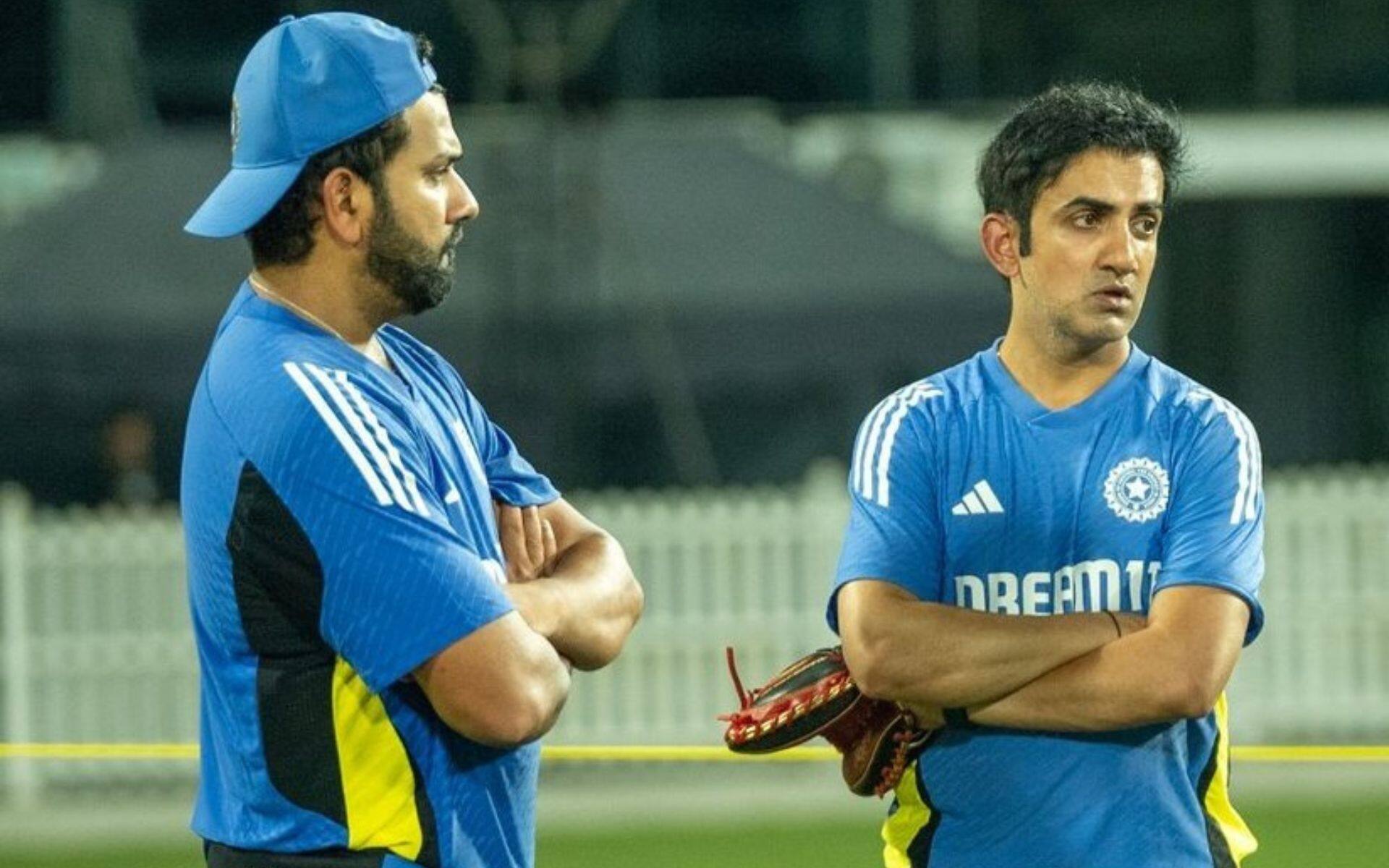 Gautam Gambhir with Rohit Sharma (X.com)