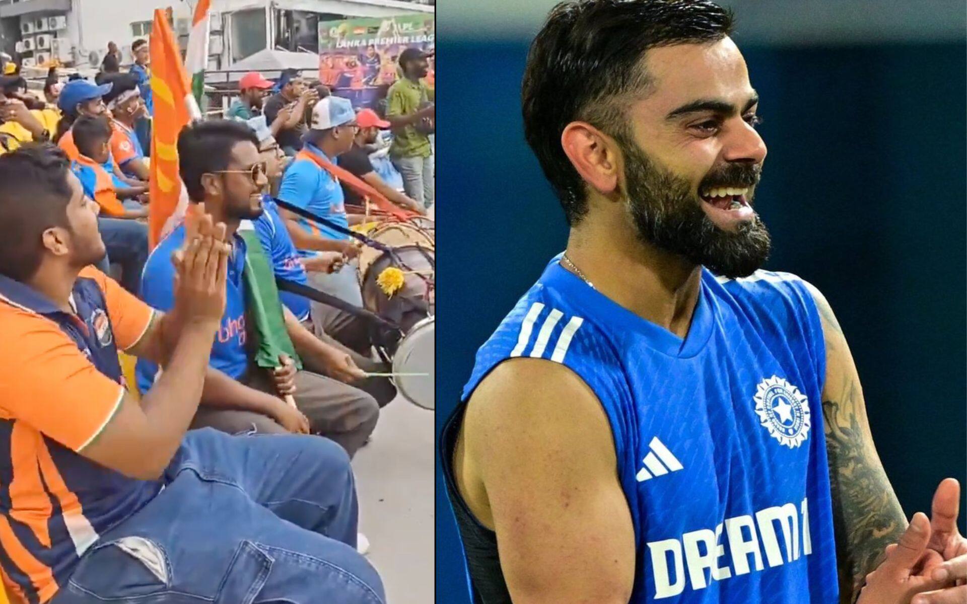 Fans cheering for Virat Kohli (X.com)