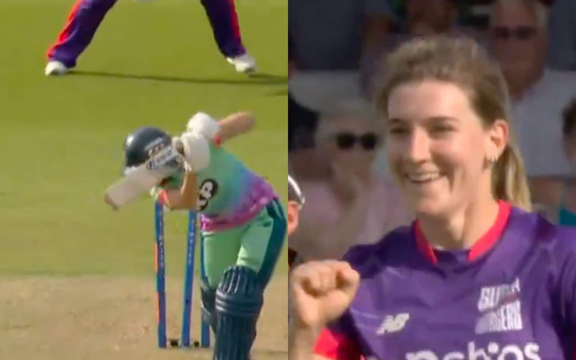 Annabel Sutherland picked up four wickets in six balls against the Oval Invincibles [X]