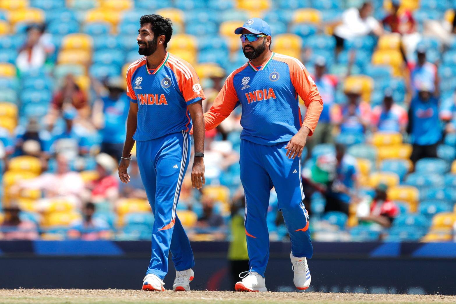 Bumrah and Rohit Sharma during T20 WC [X]
