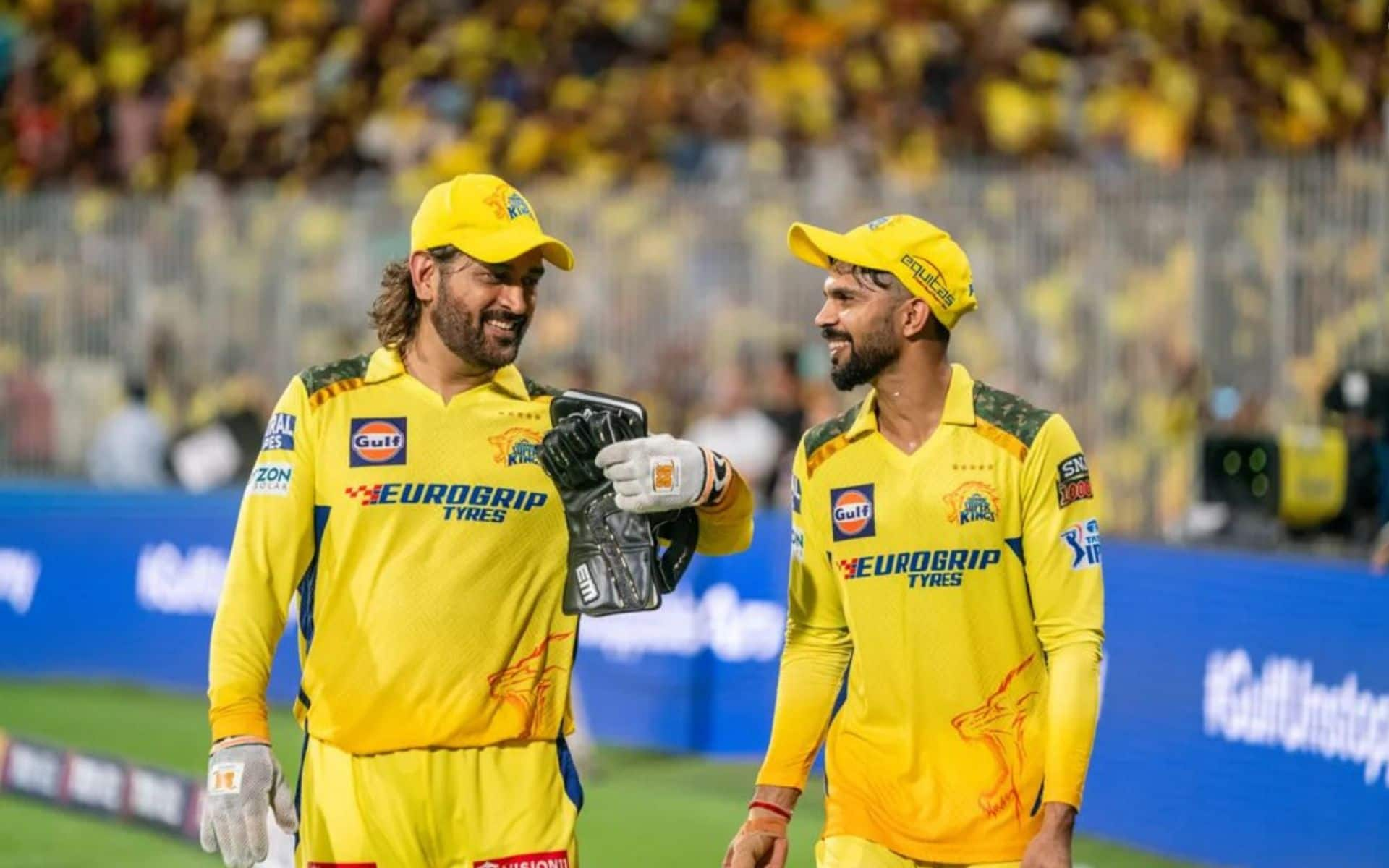 MS Dhoni and Ruturaj Gaikwad (x)