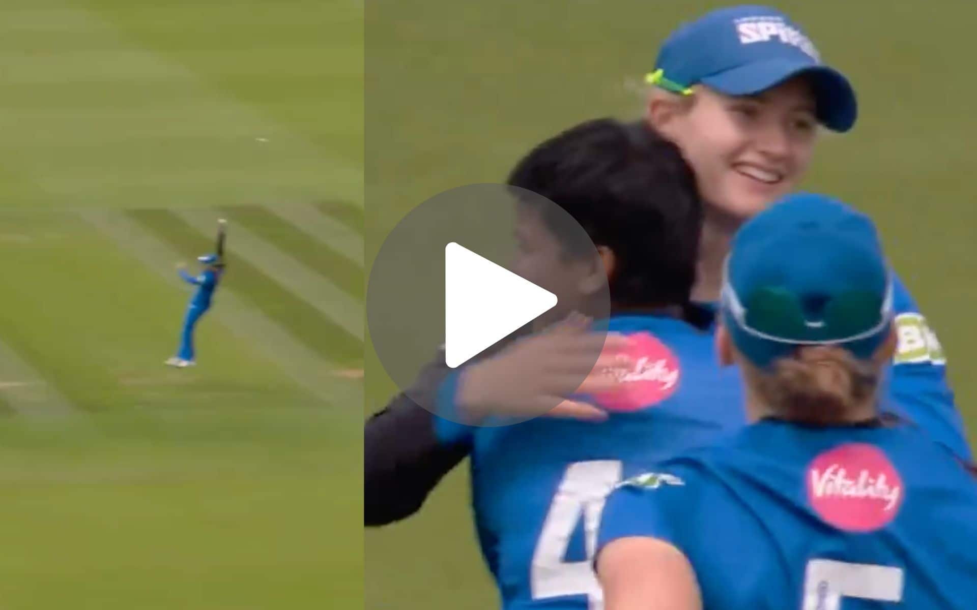 [Watch] Charlie Dean Takes A Blinder Off Deepti Sharma's Bowling; Celebrates With A Hug