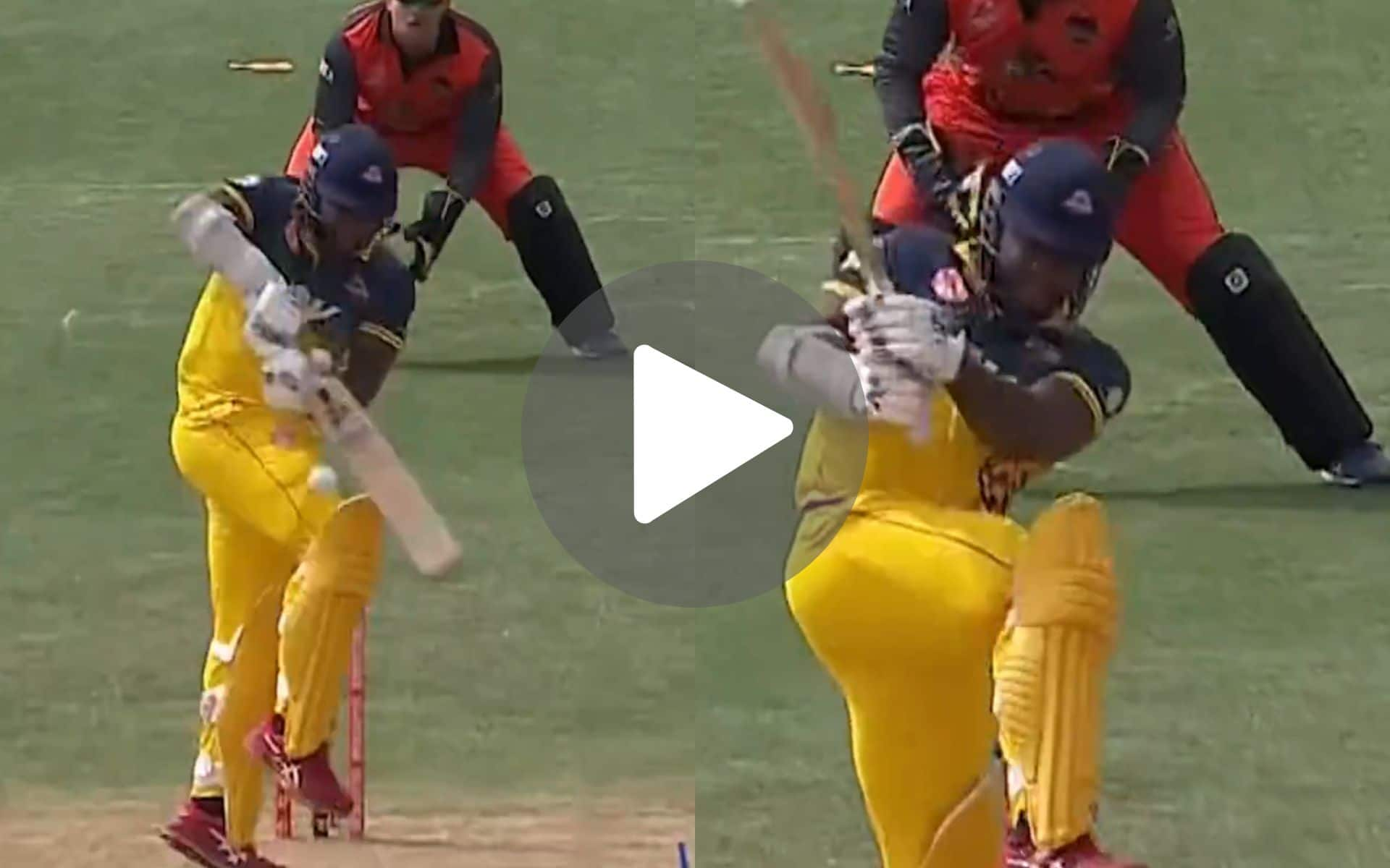 [Watch] Kyle Mayers Turns Left-Handed Kapil Dev; Slams Nataraj No-Look Six In Global T20