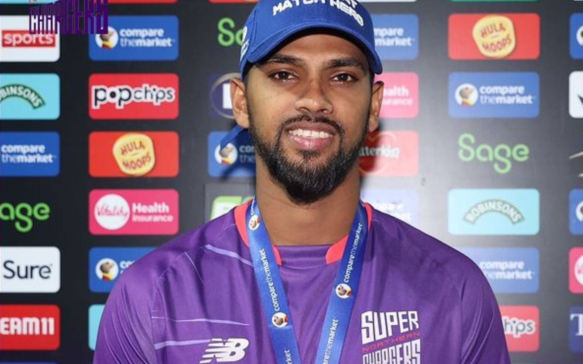 Nicholas Pooran with a 'Player of the Match' award (x.com)