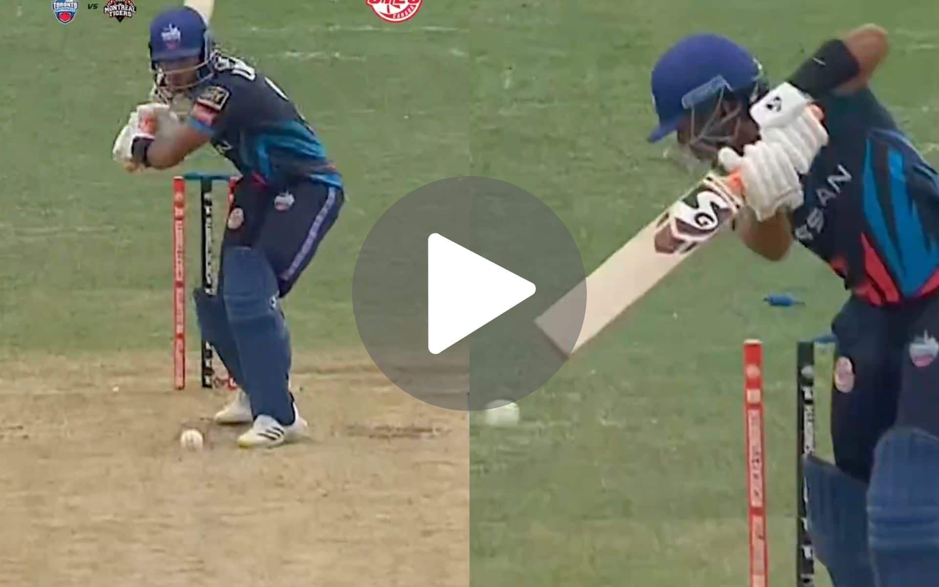 [Watch] Pakistan-Born Pacer Bullies India's Unmukt Chand To Bag A Hattrick In Global T20