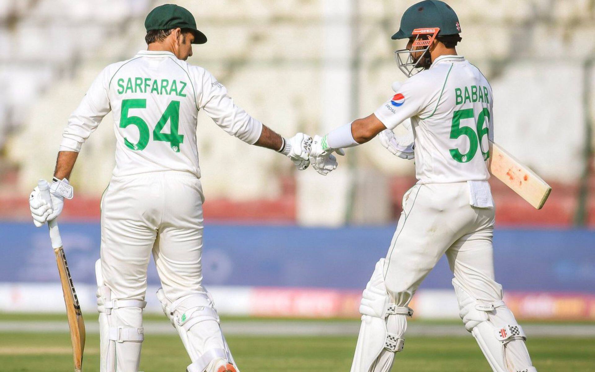 Sarfaraz Ahmed with Babar Azam [X]