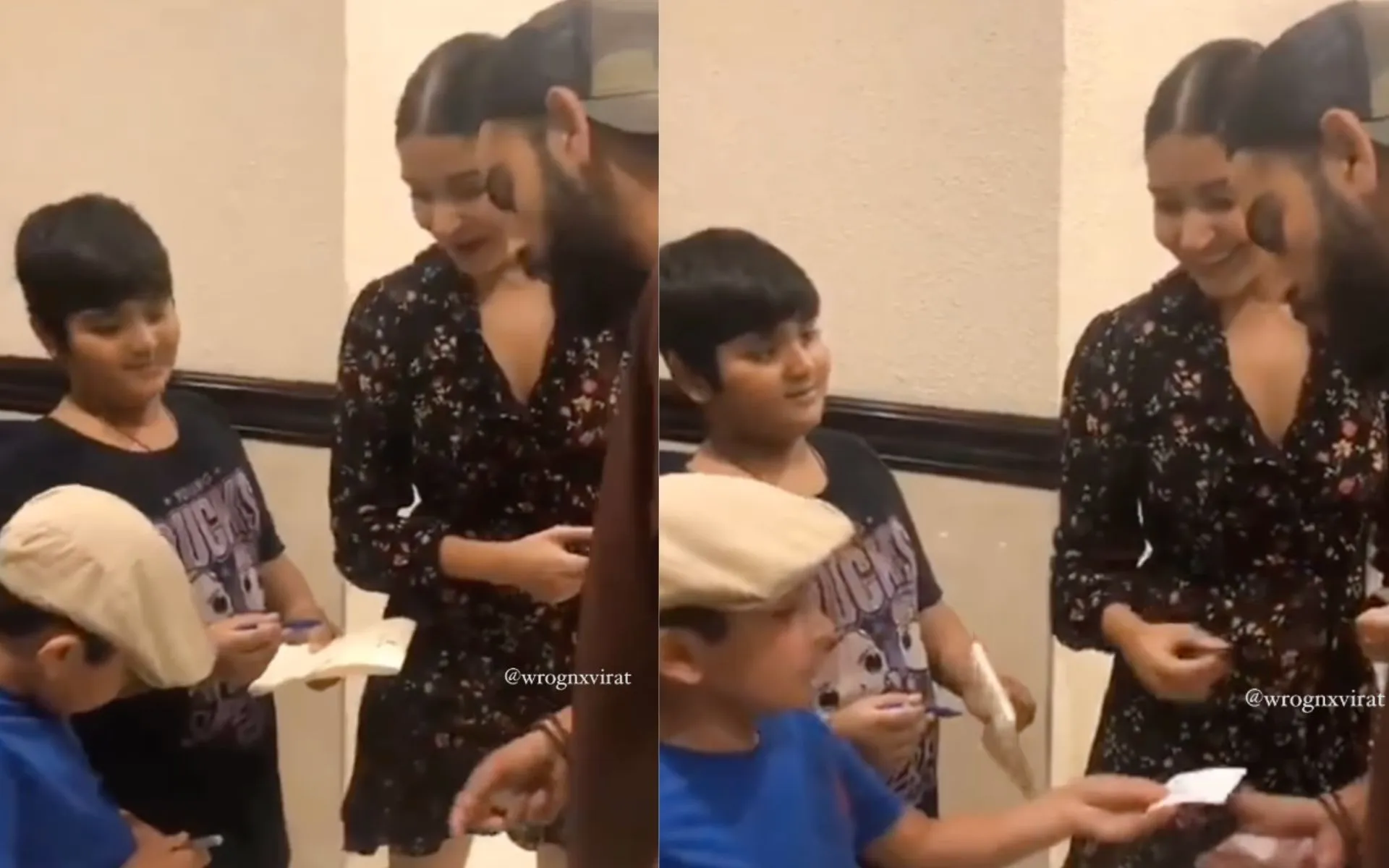 Virat Kohli with a young fan (X.com)