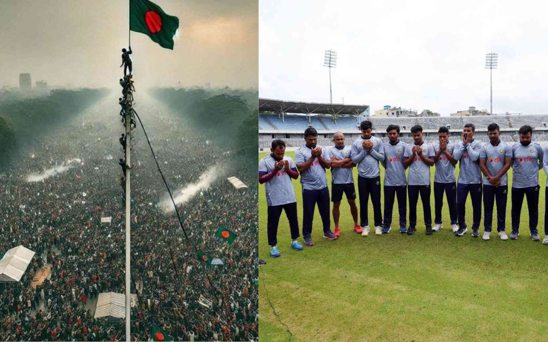 Bangladesh players in prayers for lives lost in protest (X.com)