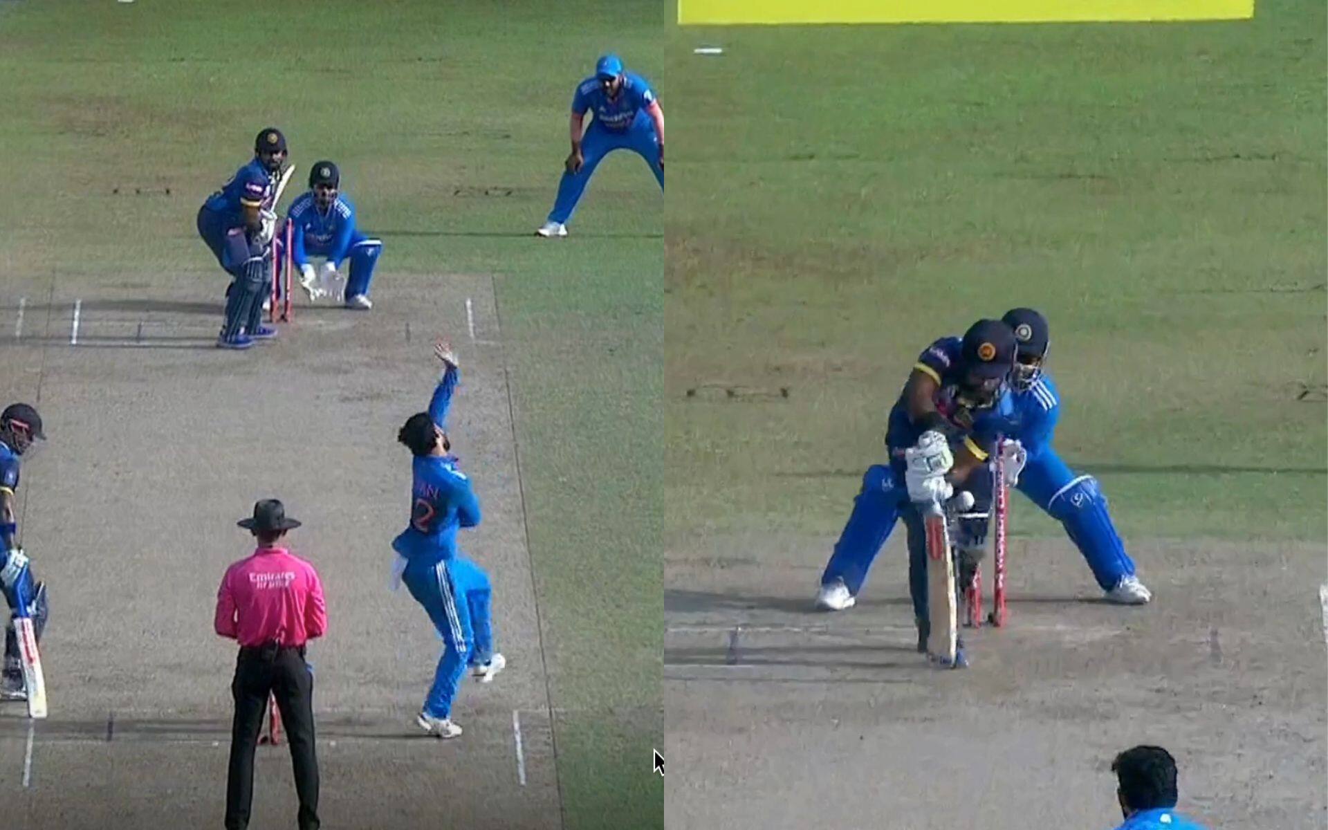 Riyan Parag's second wicket vs SL in 3rd ODI (X.com)