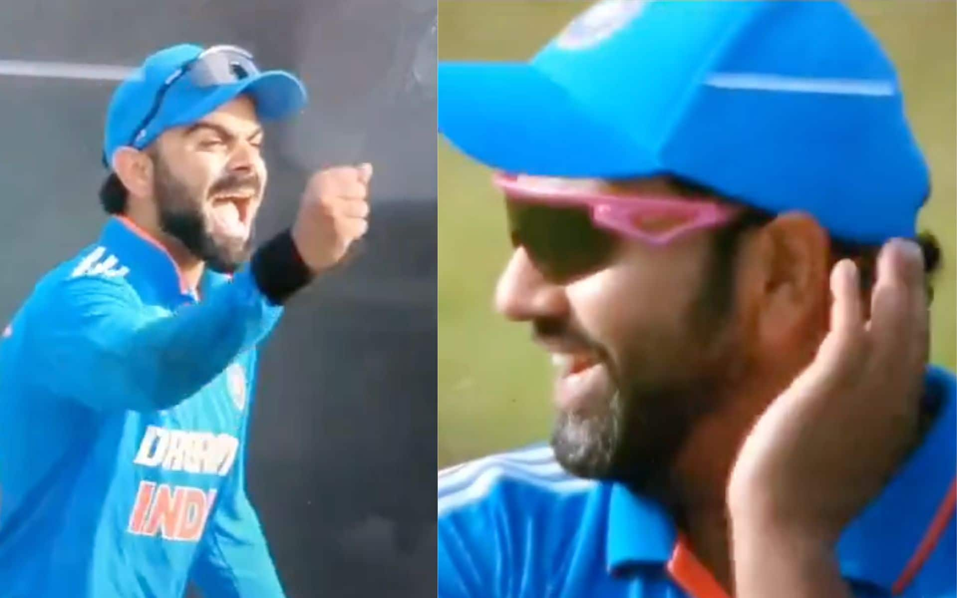 Rohit's reaction on Kohli's appeal [X]