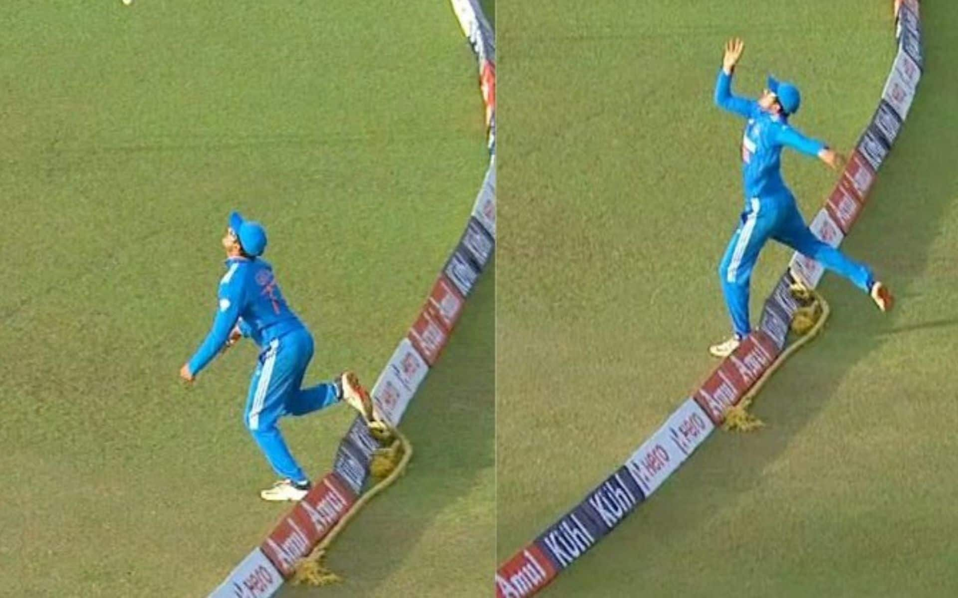 Shubman Gill's catch against Kusal Mendis (X.com)