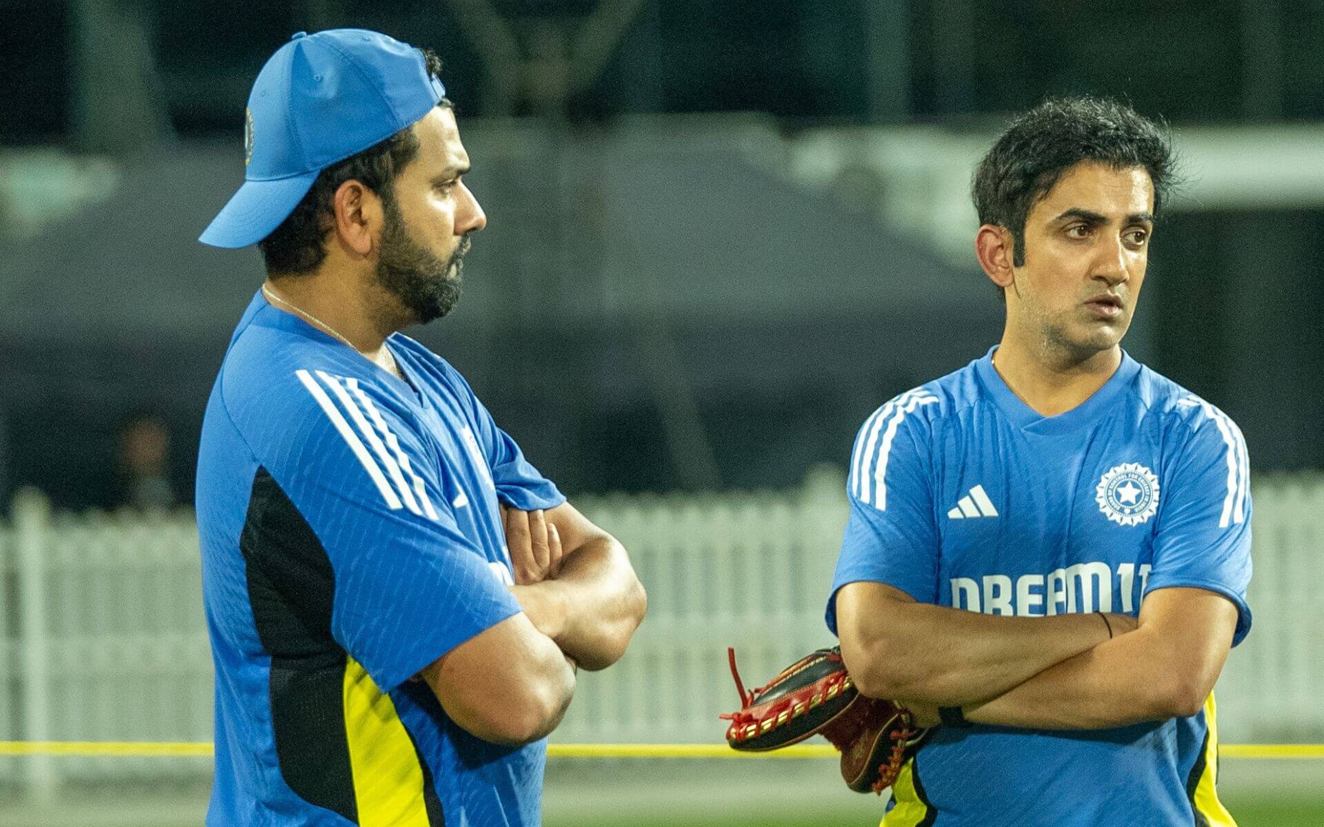 Rohit Kohli and Gautam Gambhir in a discussion during the ODI series [X]