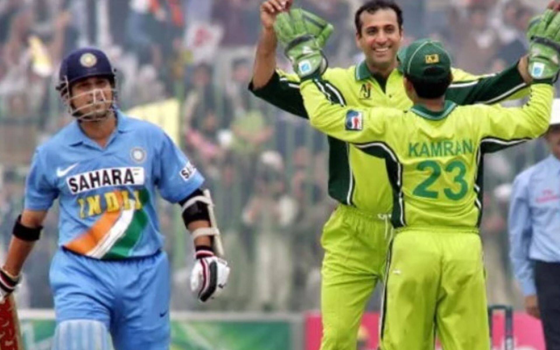 Arshad Khan celebrates after dismissing Sachin Tendulkar [X]