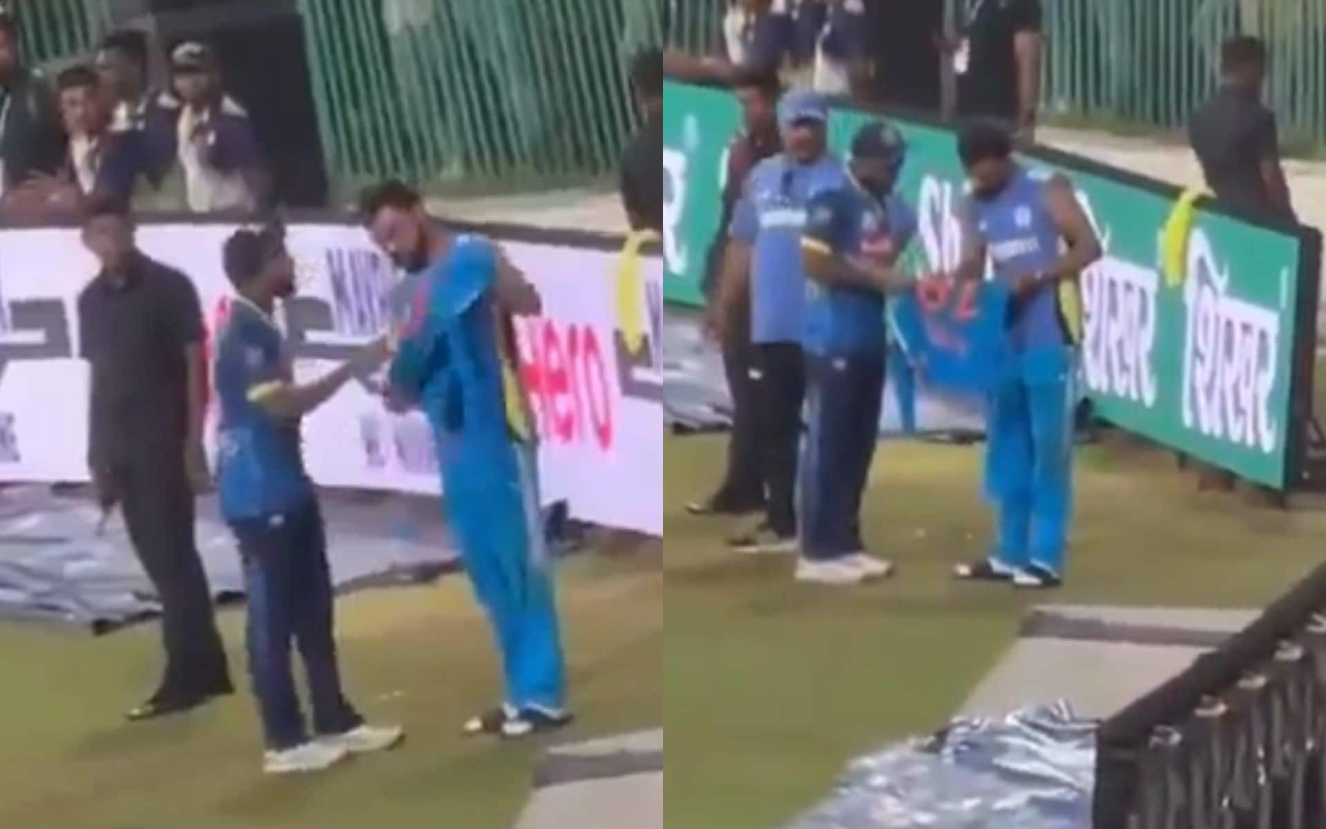 Virat Kohli giving an autograph to Kusal Mendis (X.com)