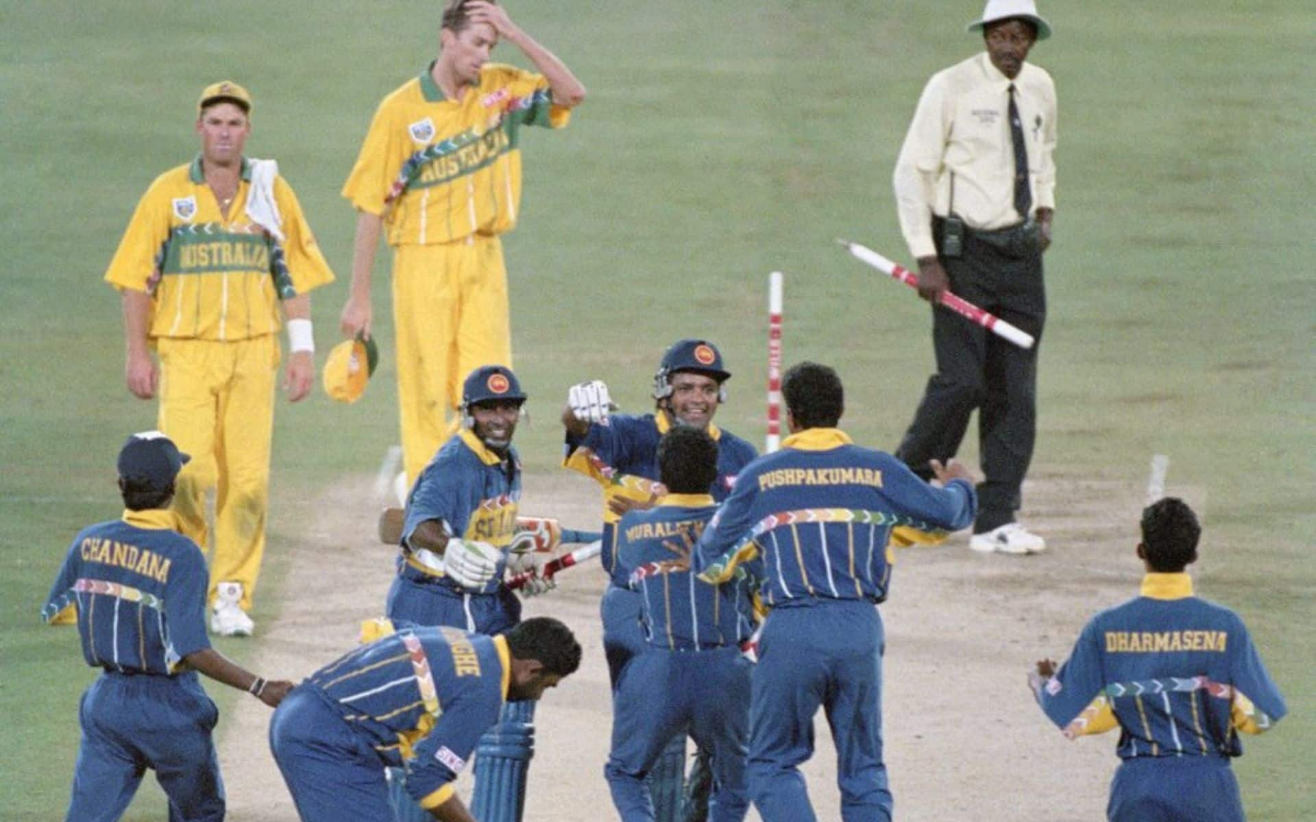 Sri Lanka defeated Australia in the 1996 World Cup final (Twitter)