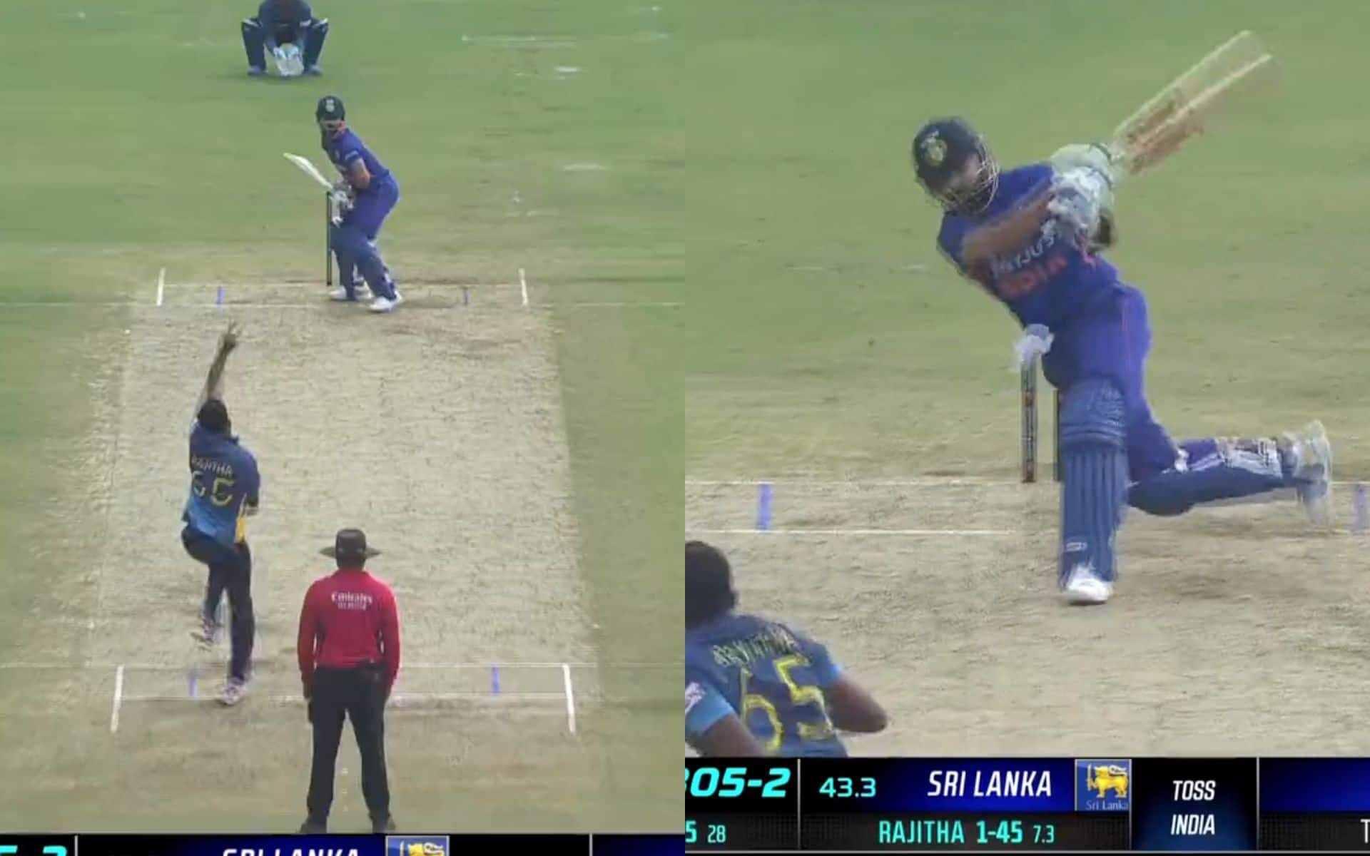 Virat Kohli replicated MS Dhoni's helicopter shot (x)