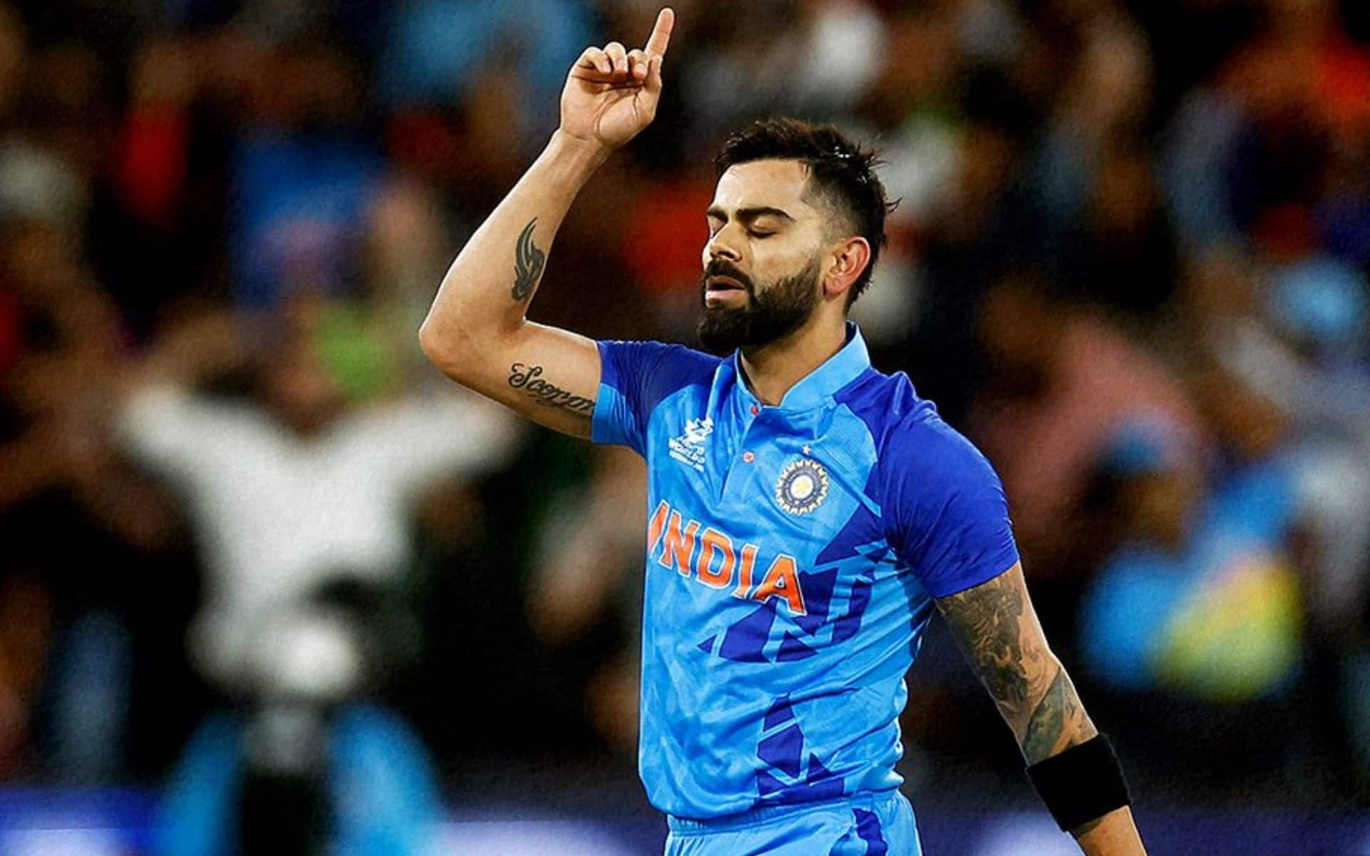 Virat Kohli celebrating India's win over Pakistan in 2022 (x.com)