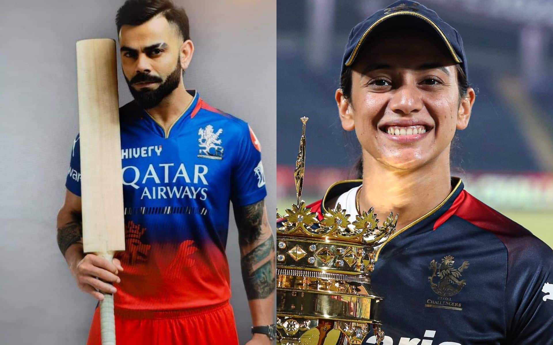 Both Virat Kohli and Smriti Mandhana represent RCB in the Indian T20 League [X]