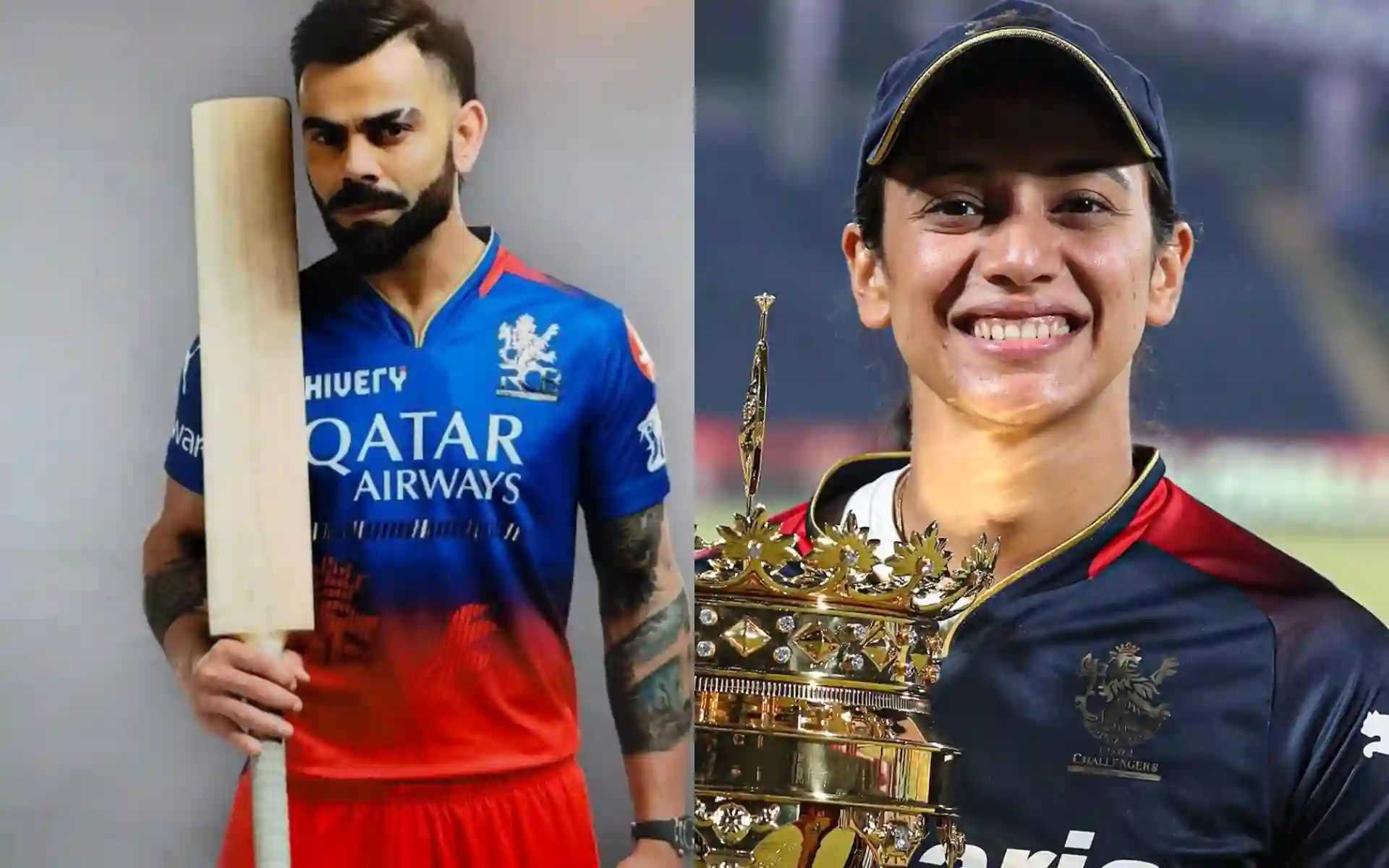 Both Virat Kohli and Smriti Mandhana represent RCB in the Indian T20 League [X]