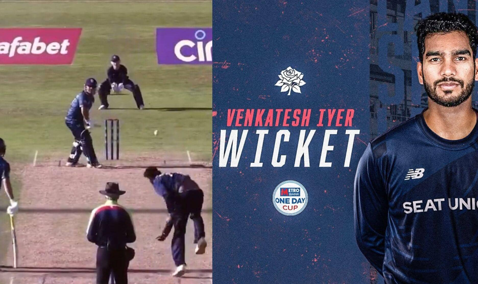 Lancashire shares a special post for Venkatesh Iyer's maiden wicket (X.com)