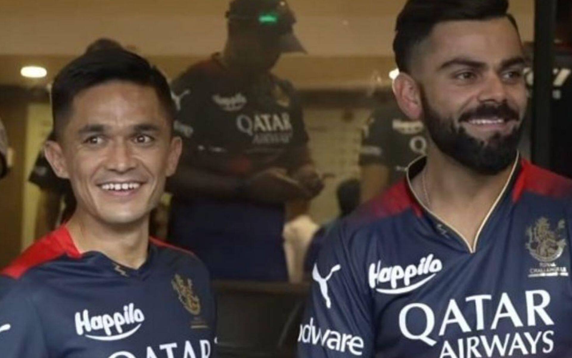 Sunil Chhetri with Virat Kohli (X.com)