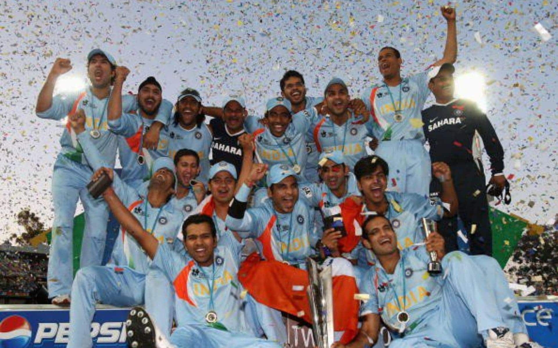 Young Indian team won the inaugural T20 World Cup in 2007 under MS Dhoni (Twitter)