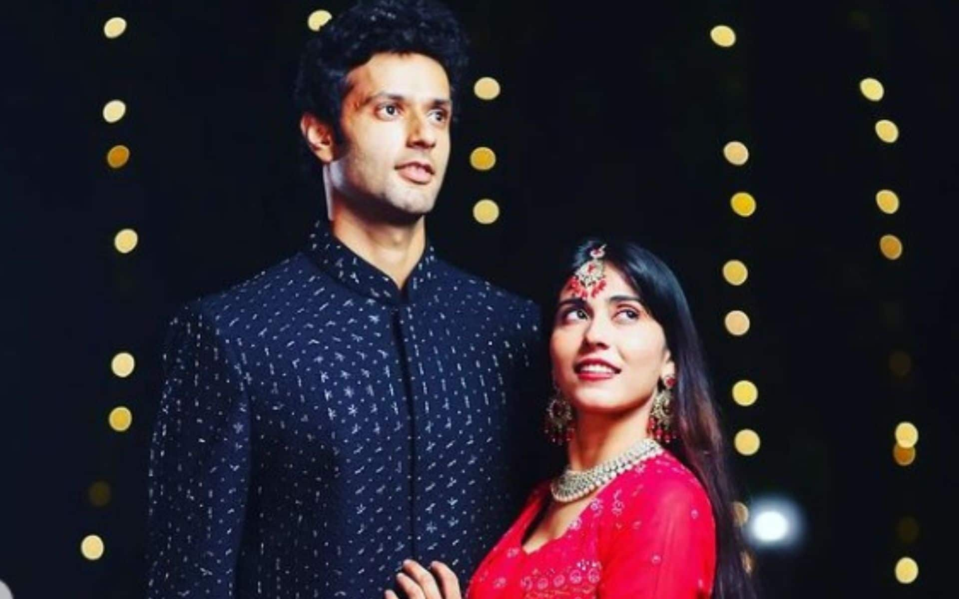 Shivam Dube with his wife Anjum Khan (Instagram)