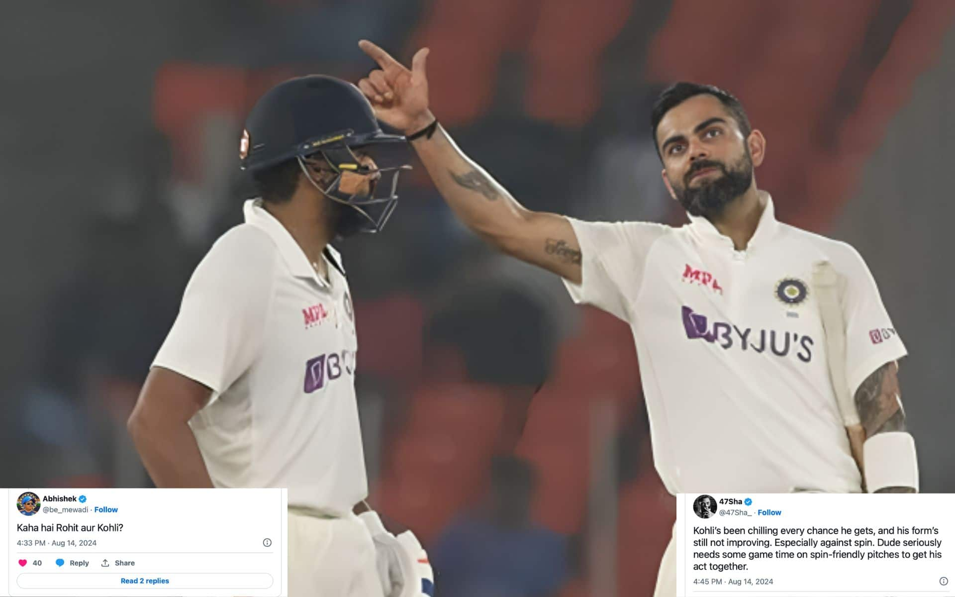 '2 Min Of Silence For Those Who Thought They Will Play..'- Fans React To Virat And Rohit Skipping Duleep Trophy