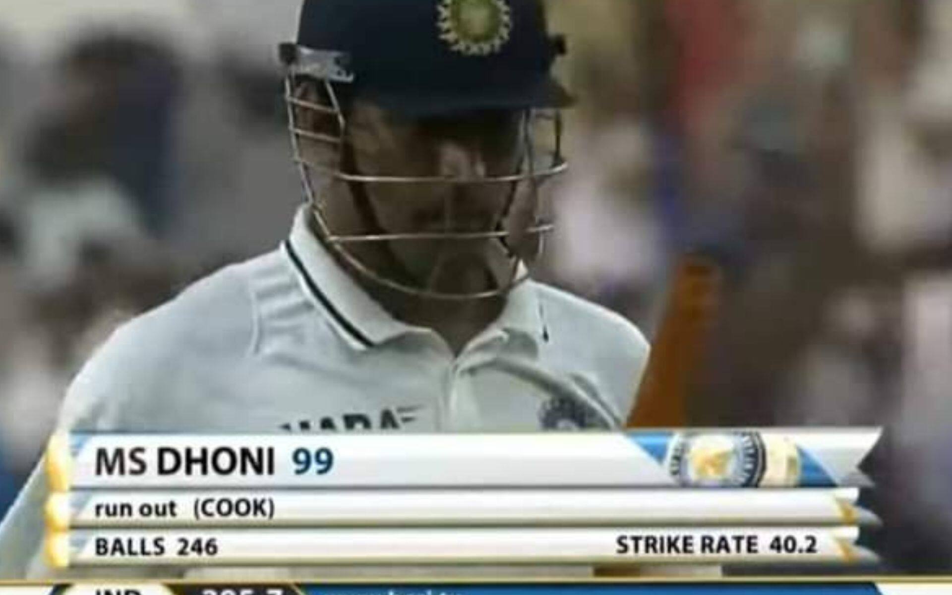 MS Dhoni after being dismissed for 99 against England in Nagpur [X]