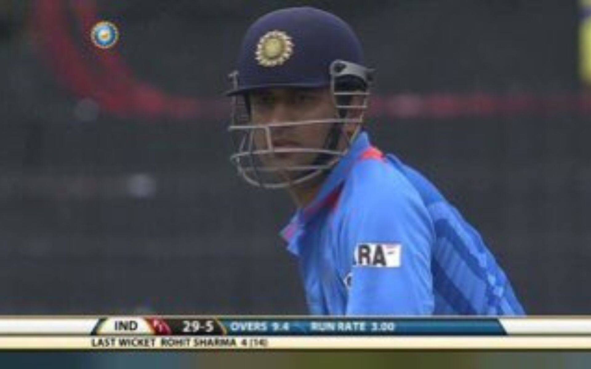 MS Dhoni during his 113 vs Pakistan in 2012 [X]