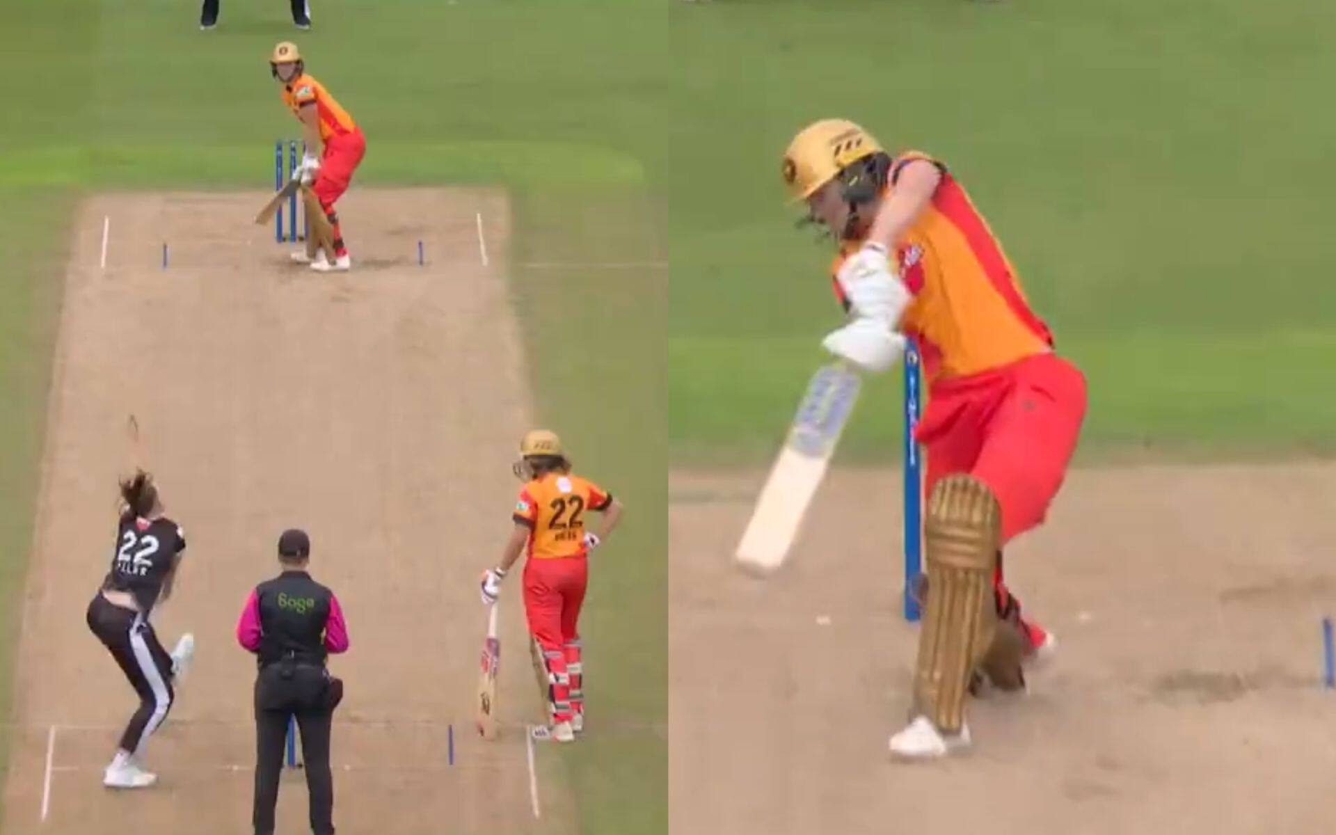 Ellyse Perry started strong with a cracking boundary off Lauren Filer (X.com)