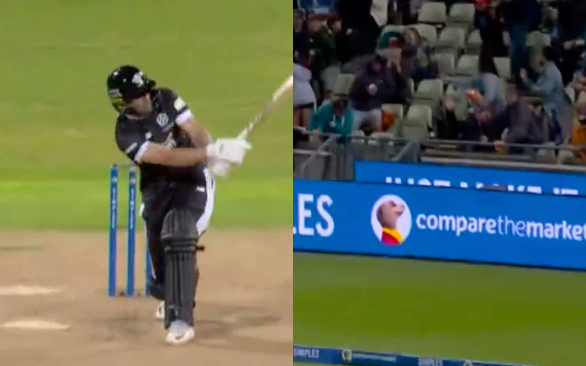 Phil Salt hit Tim Southee for a six in the last league game of The Hundred 2024 [X]