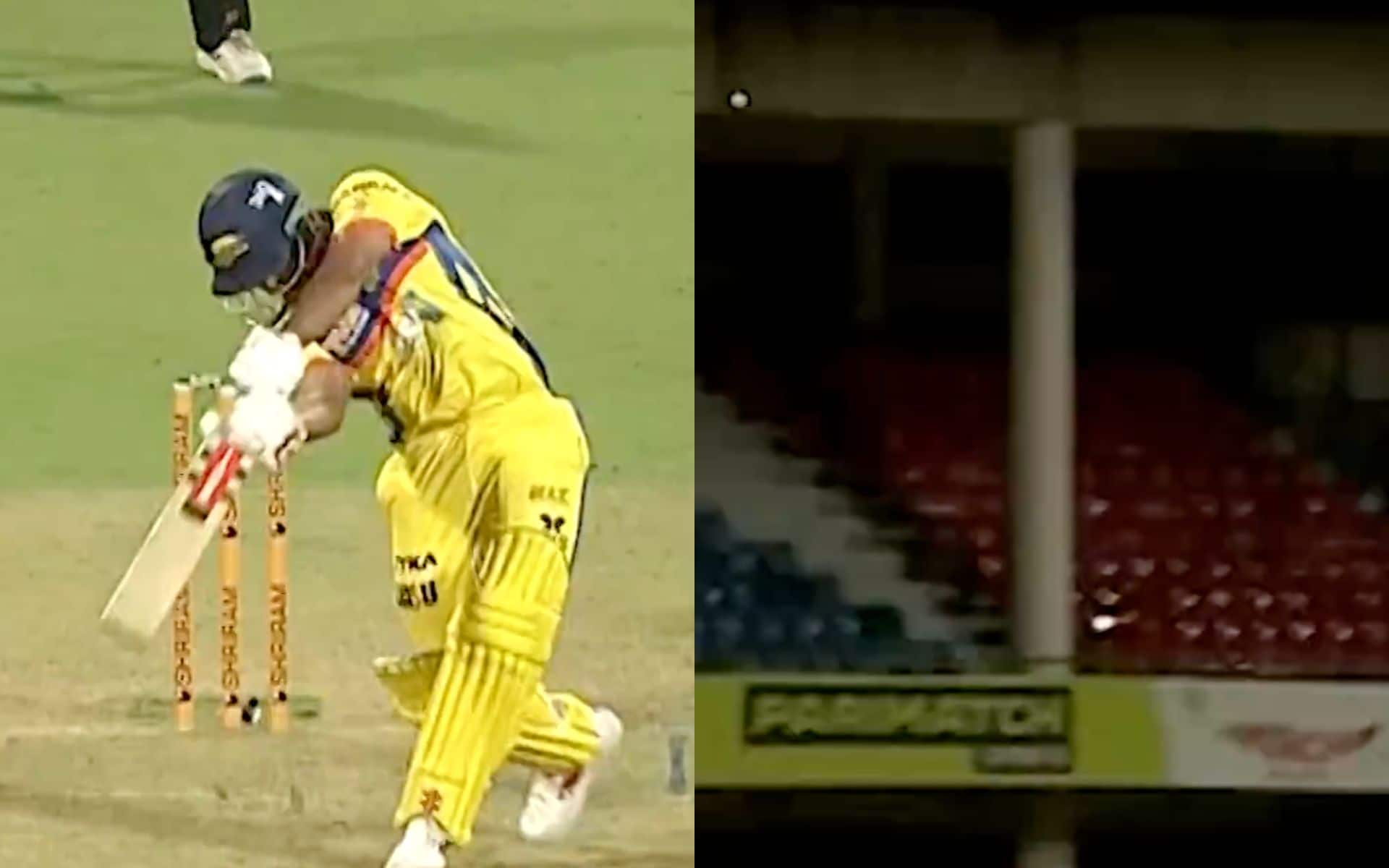 Karun Nair hit a beautiful six against Shivamogga Lions in the Maharaja T20 League 2024 [X]