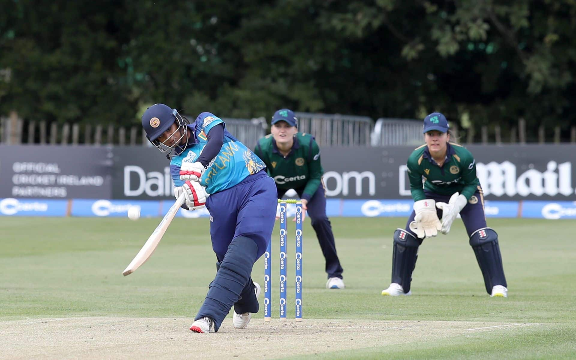 Vishmi Gunaratne's during her knock vs IRE (X.com)