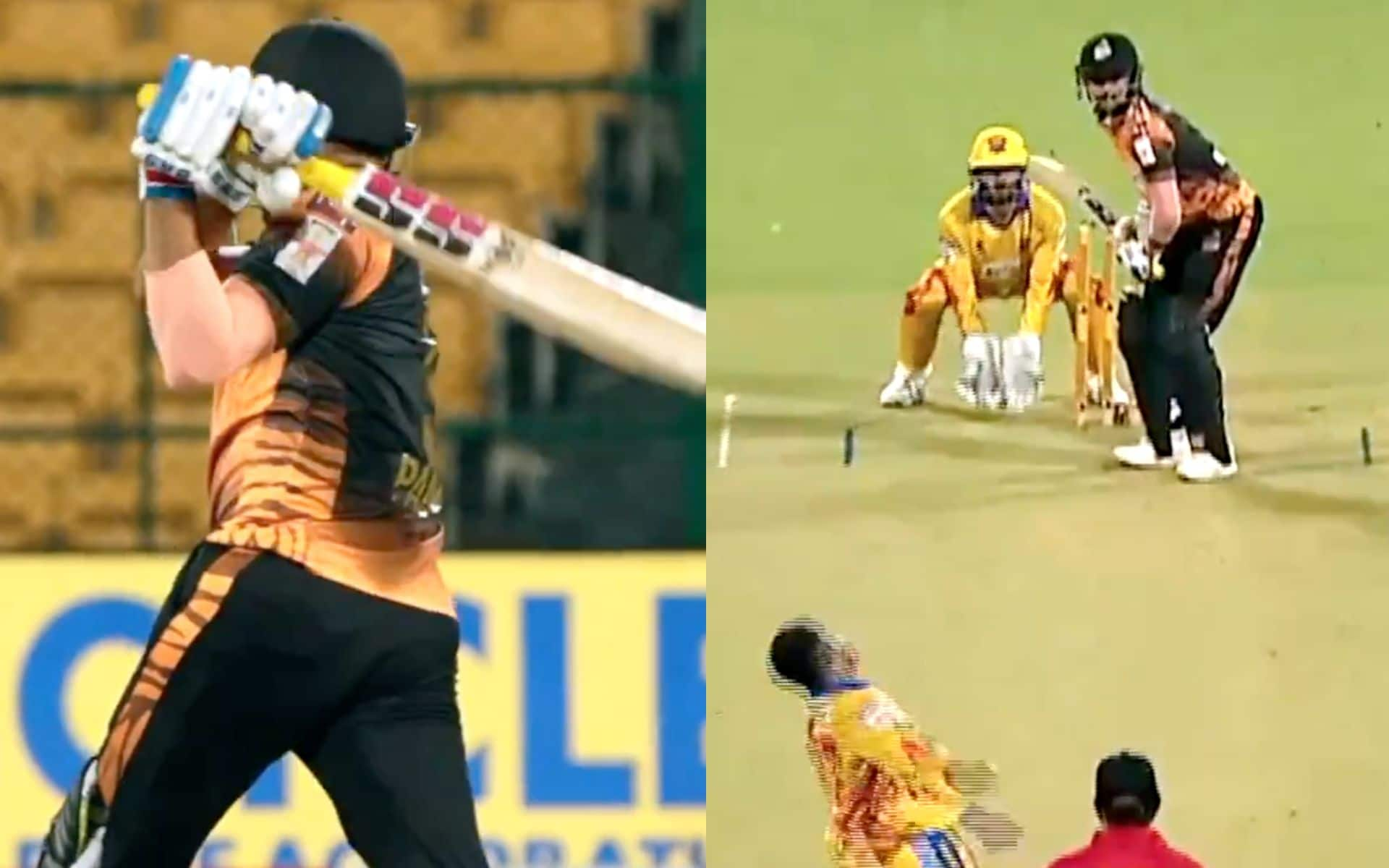 Manish Pandey's hit in Maharaja Trophy T20 2024 (X.com)