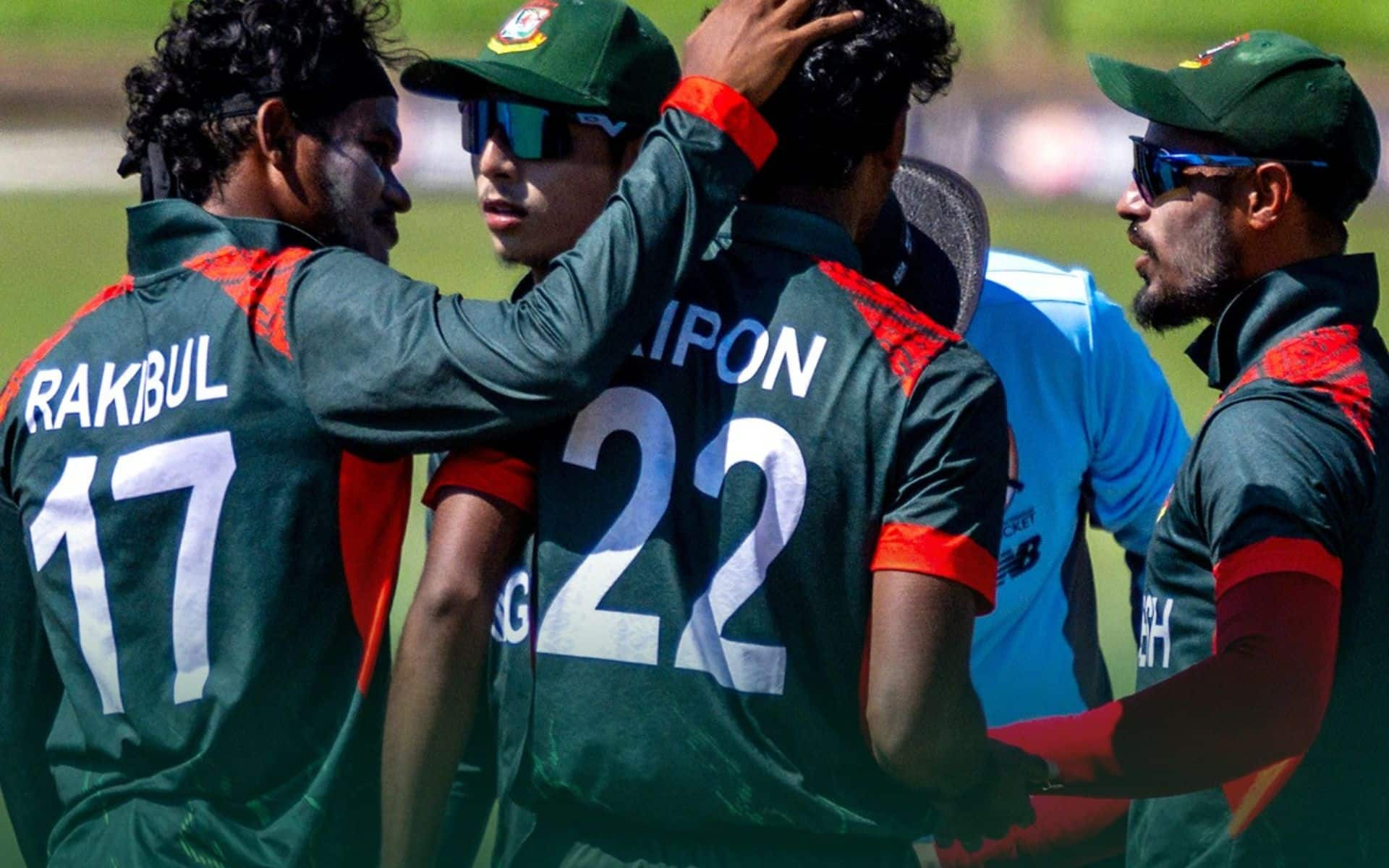 Bangladesh High Performance XI players celebrating Perth Scorchers wickets (BCB)